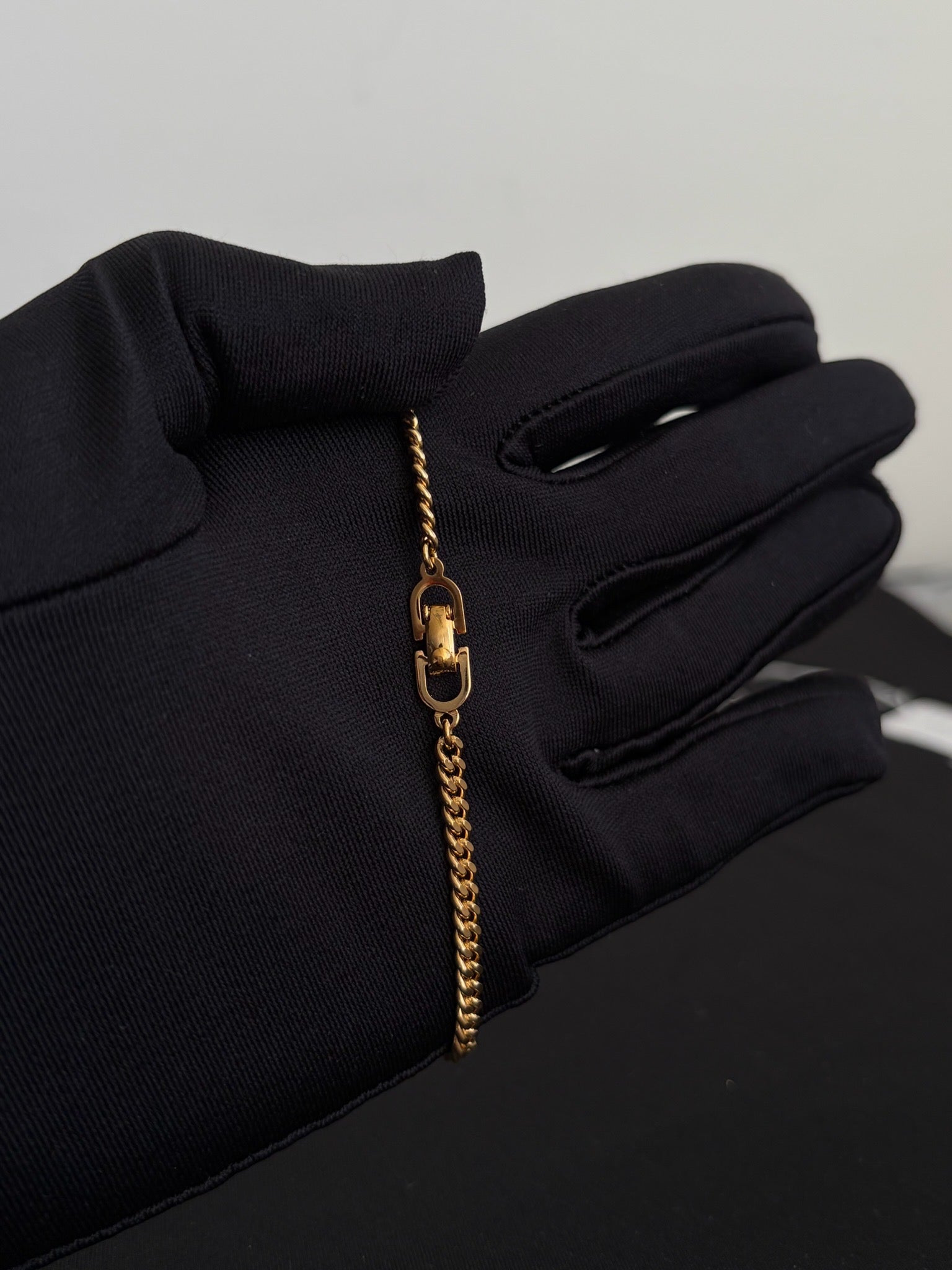 Dior Gold Crystal Oval CD Bracelet image 2
