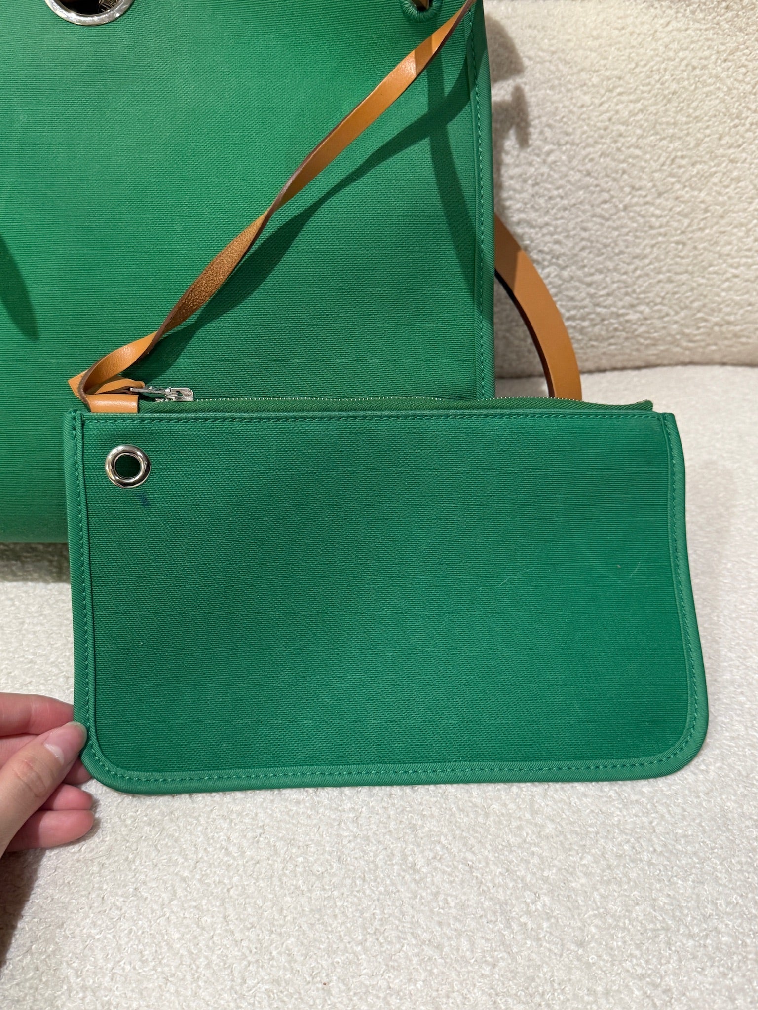 Hermès Herbag Zip 31 Bambou & Leather Tote - X Stamp