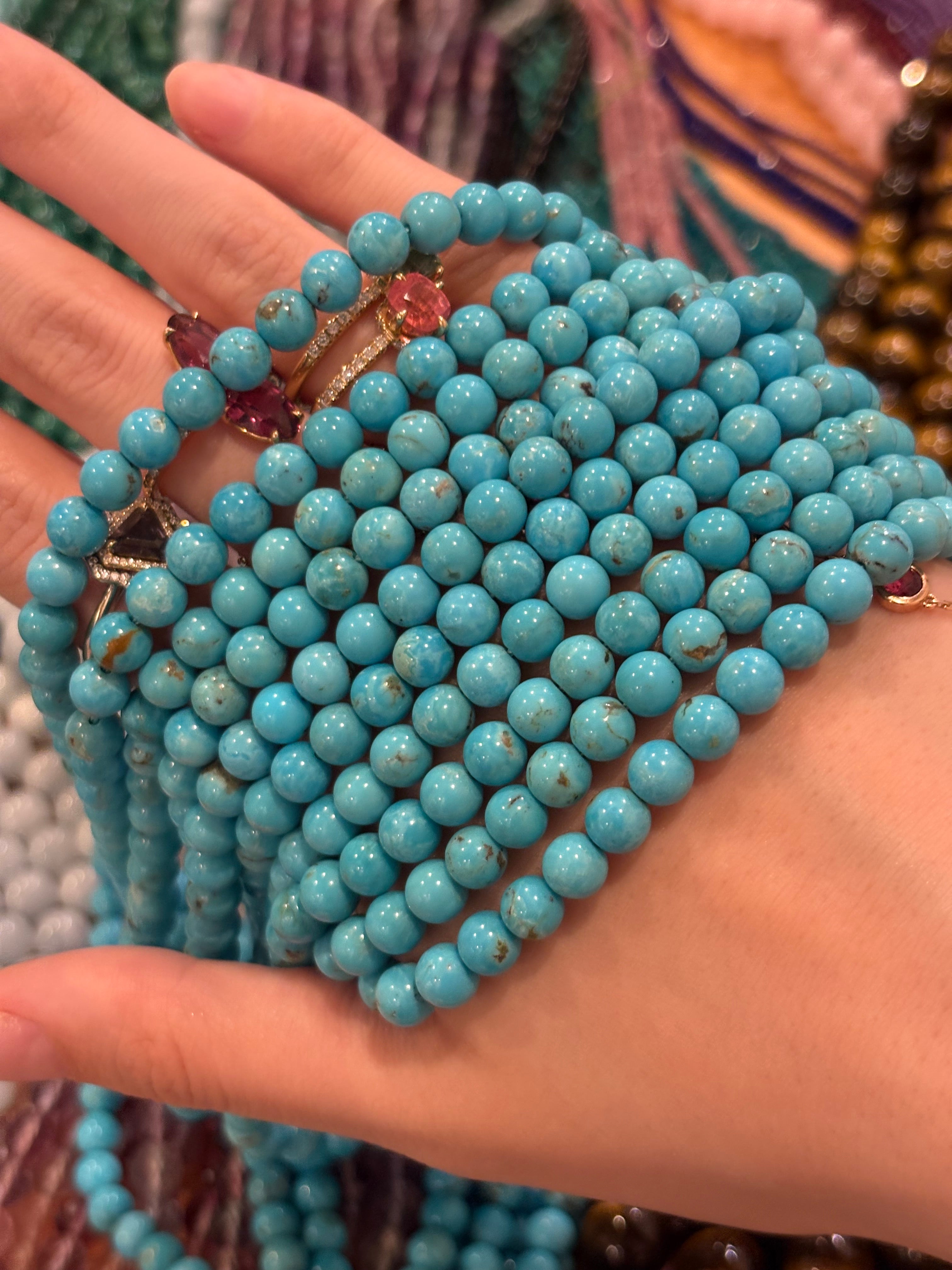 Turquoise Round DXBCS4500