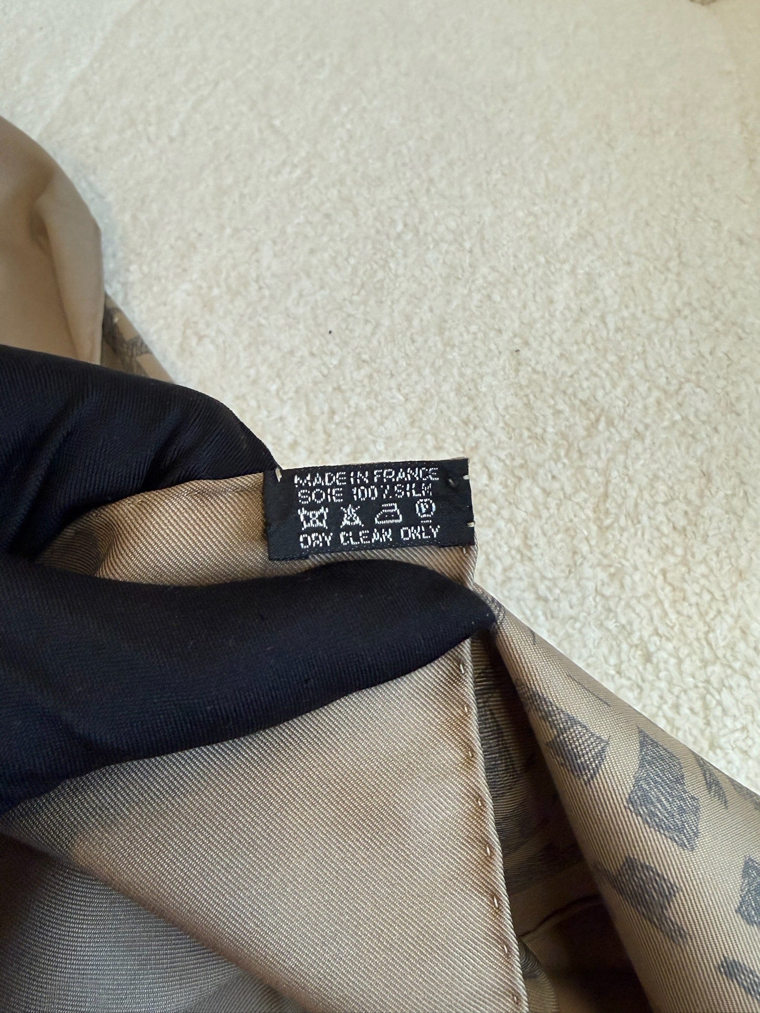 Hermès 70 Silk Scarf Taupe image 3
