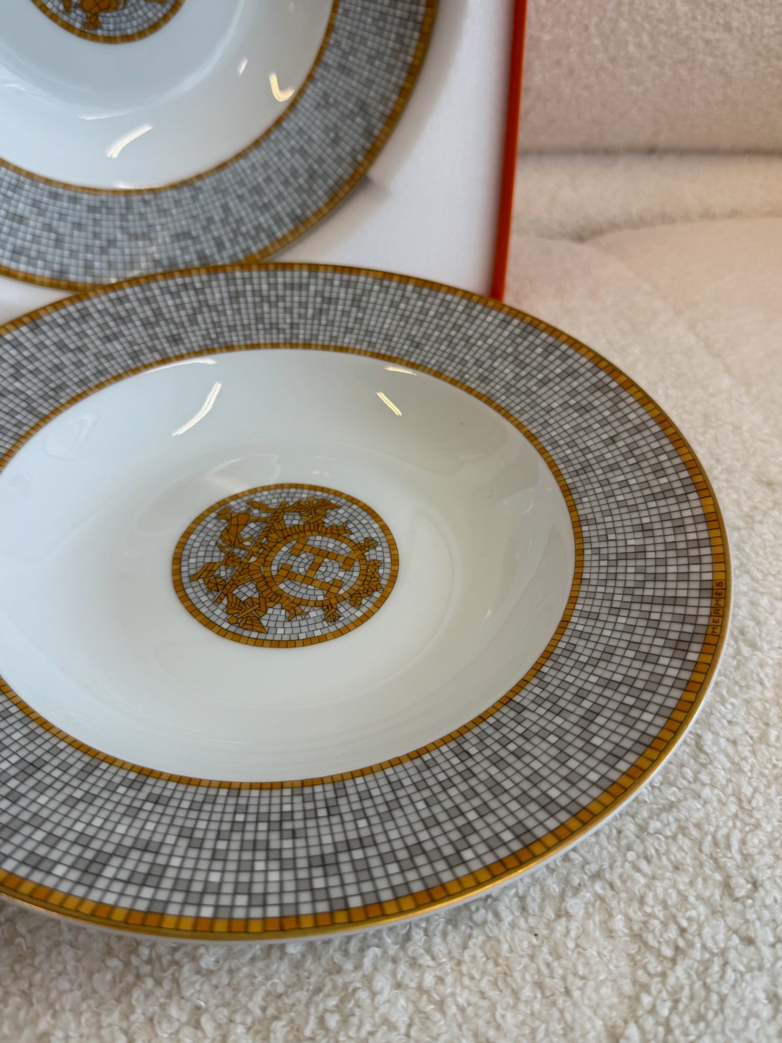 Hermès Mosaique Dessert Plate Set 2 Pieces image 3