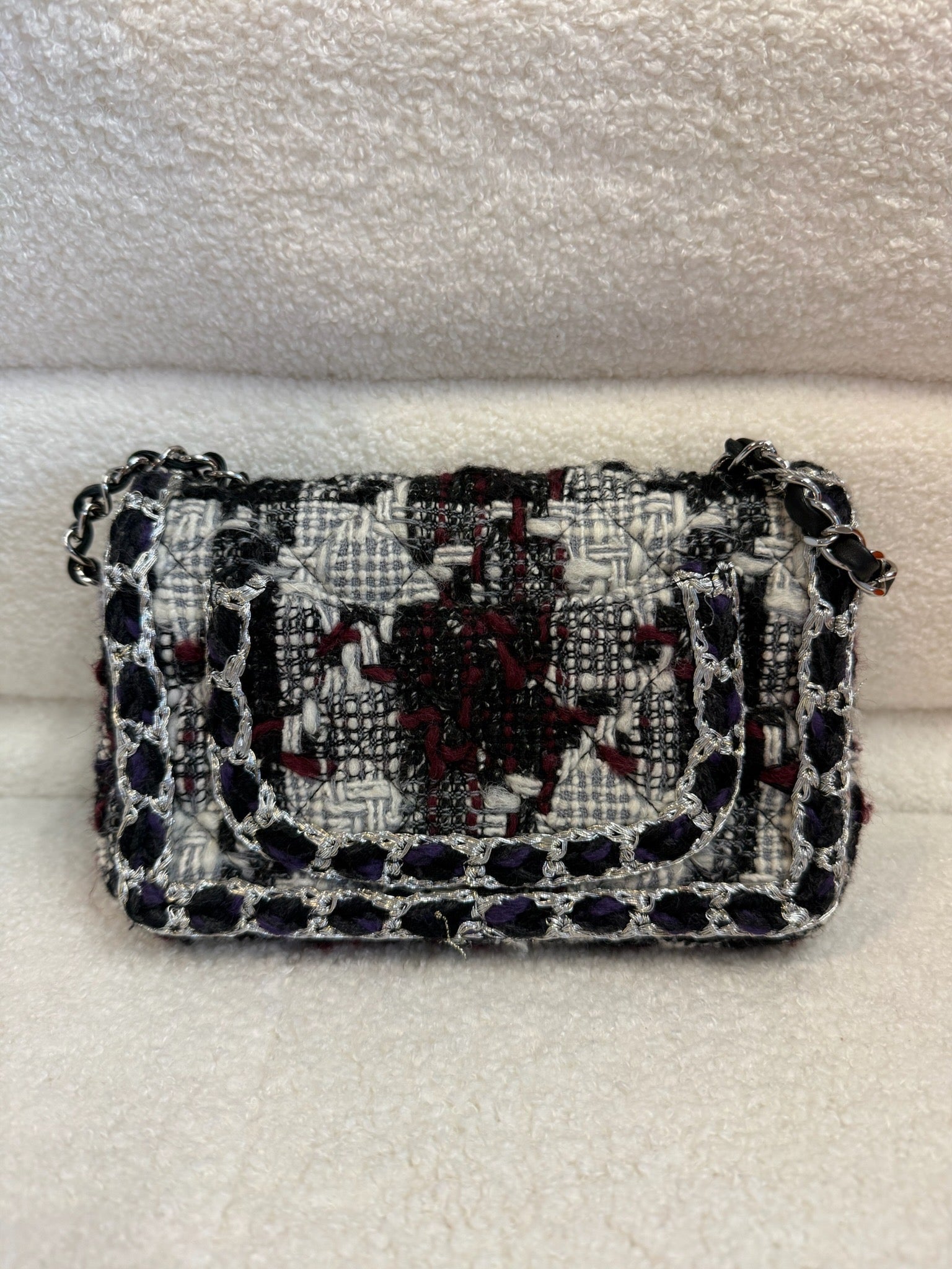 Chanel Mini Classic Flap Bag - Tweed Multicolour image 3