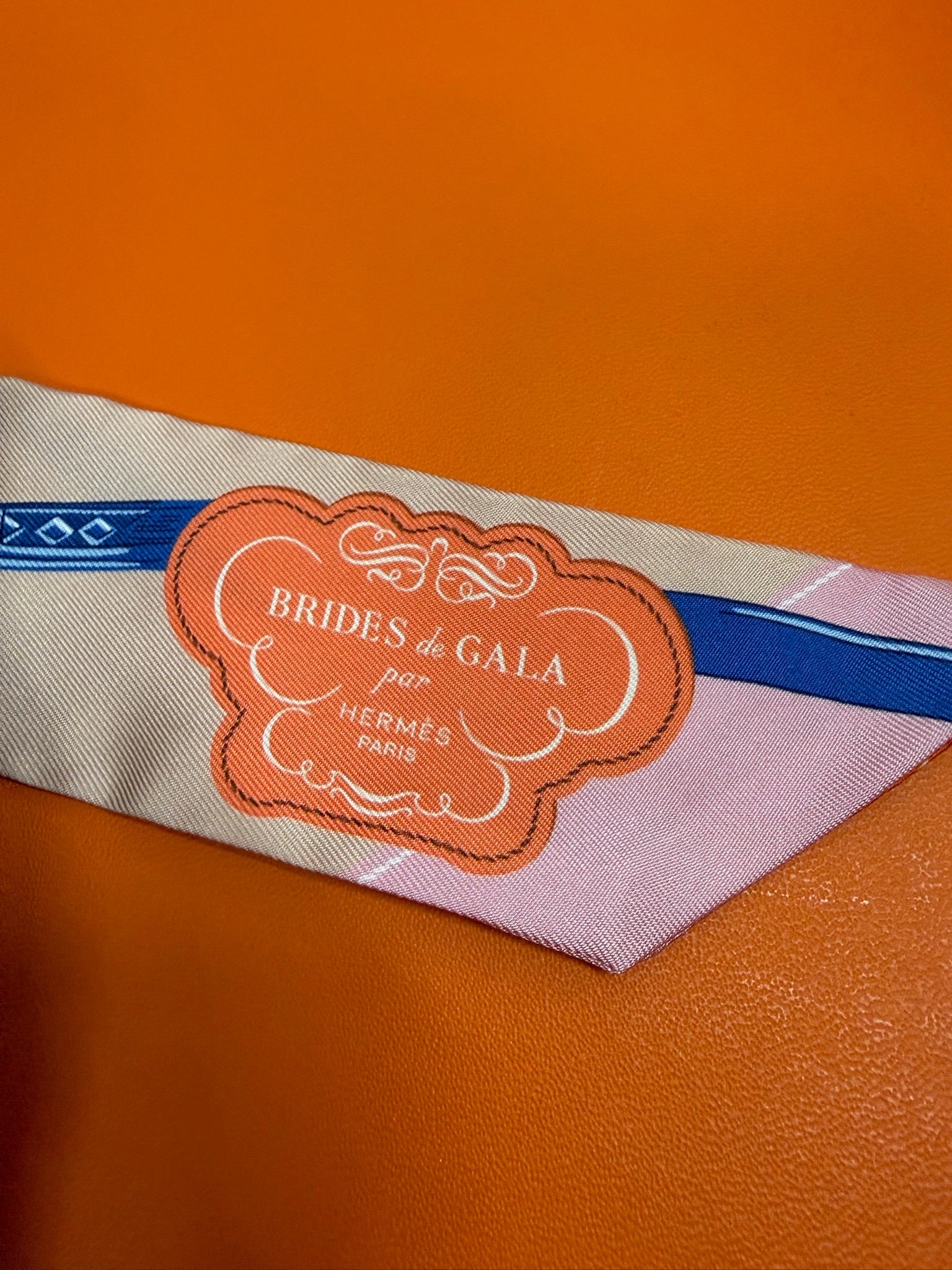 Hermès Twilly - Beige & Blue Harness Print image 3