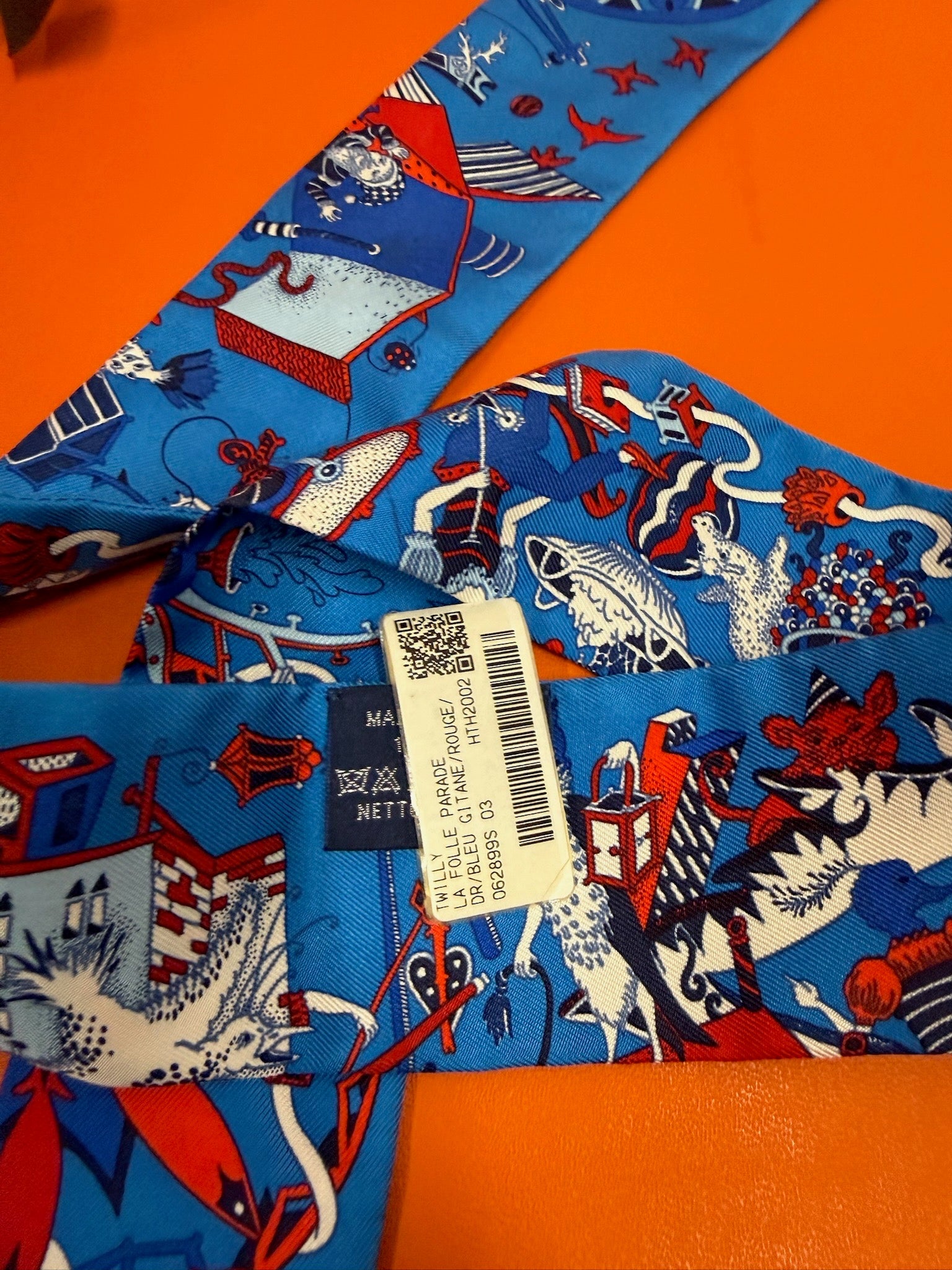 Hermès Twilly - Blue & Red Graphic Print image 3