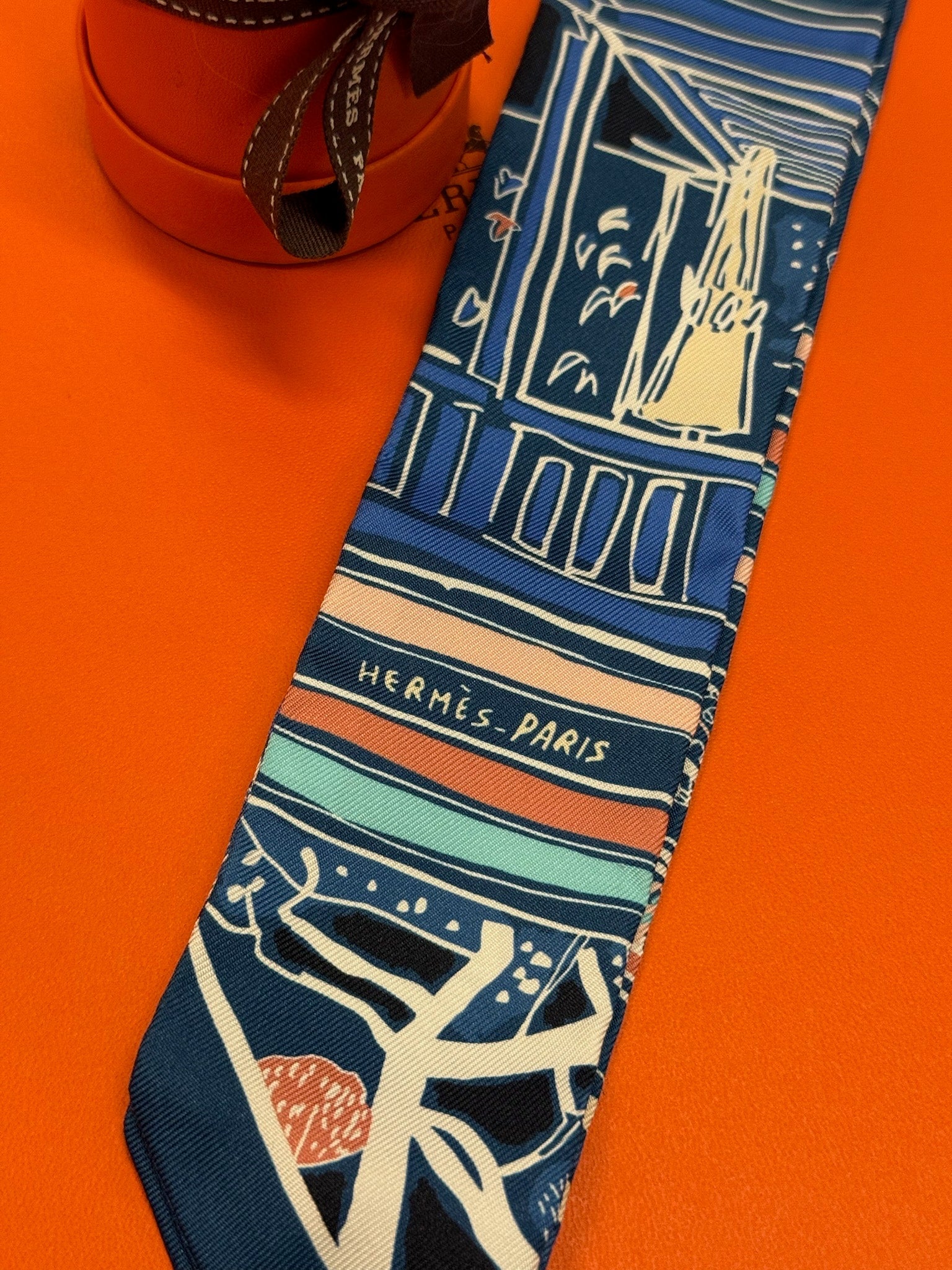 Hermès Twilly - Blue Multicolour Graphic Print image 3