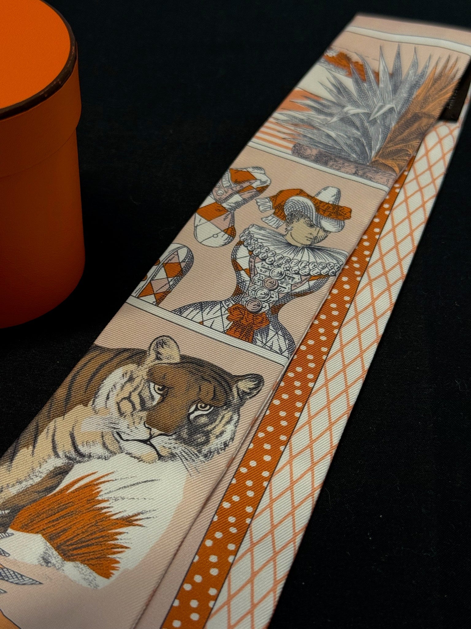 Hermès Twilly - Orange Animal Print image 3