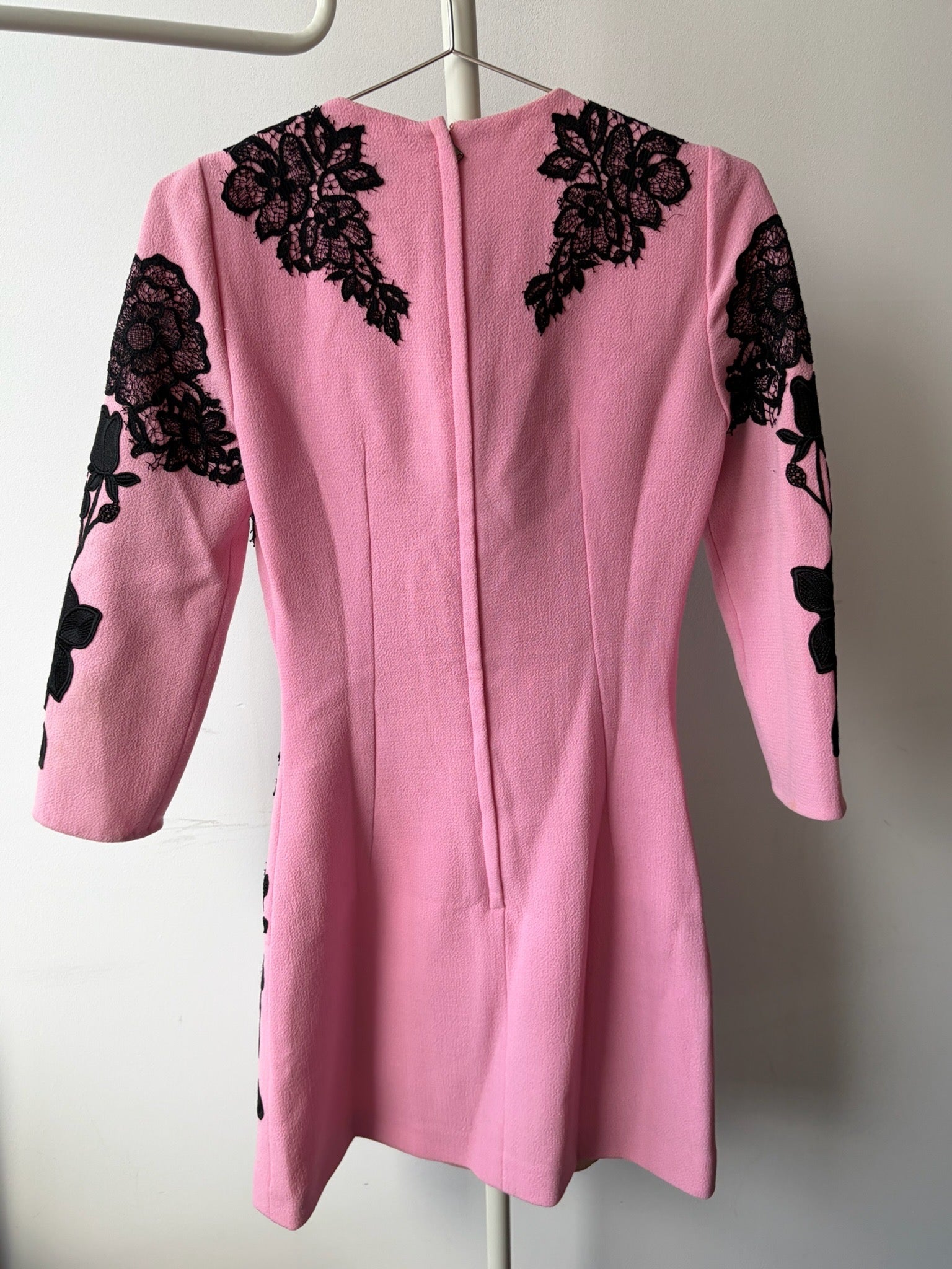 Dolce & Gabbana Pink Lace Long Sleeve Dress image 3