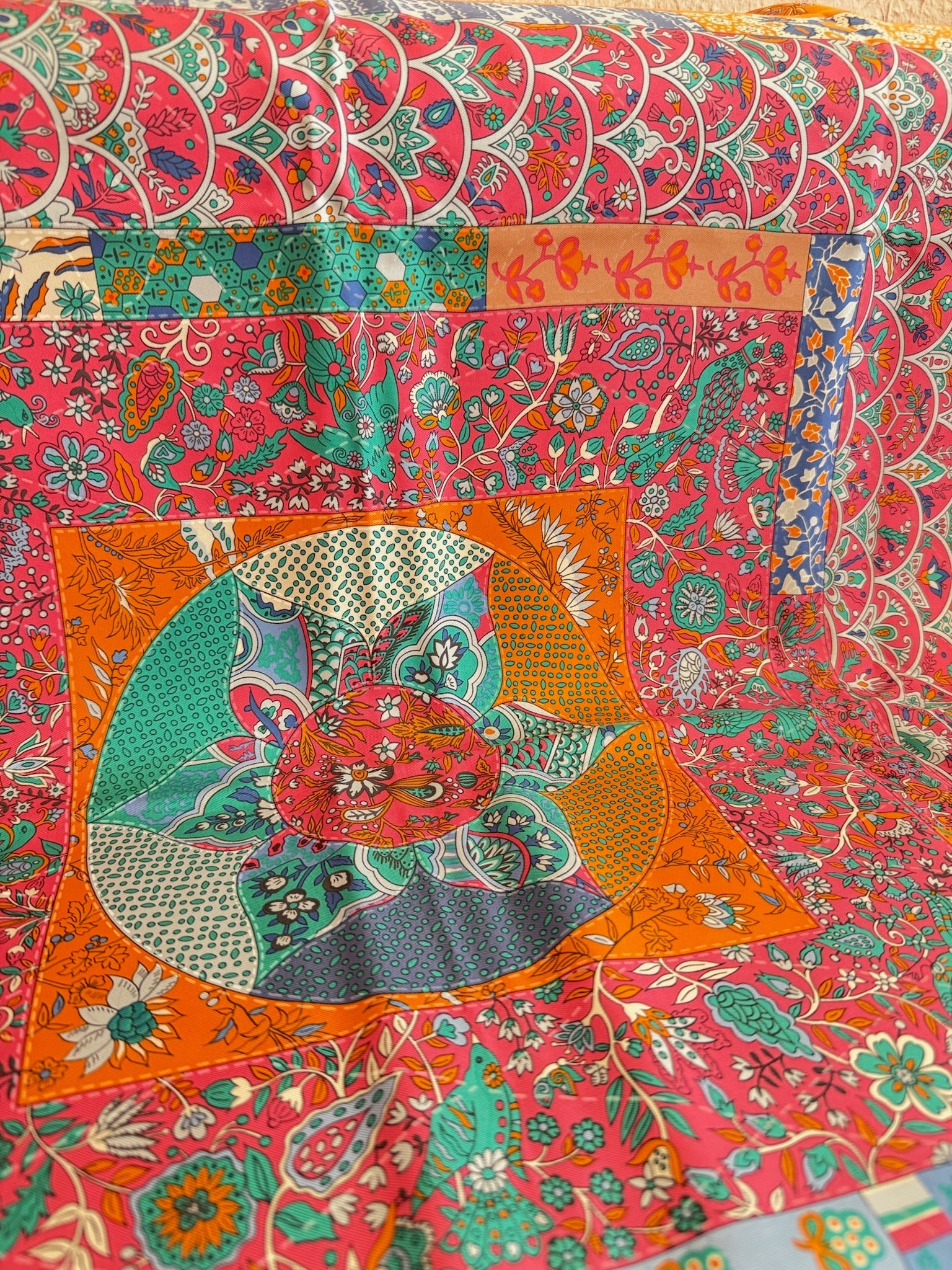 Hermes Pique et Fleuri de Provence Multiple Colors Silk Scarf 90 image 3