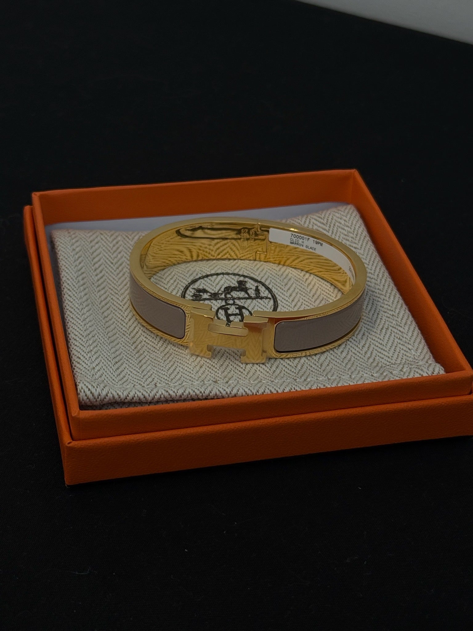 Hermes Clic H Bracelet Grey image 3