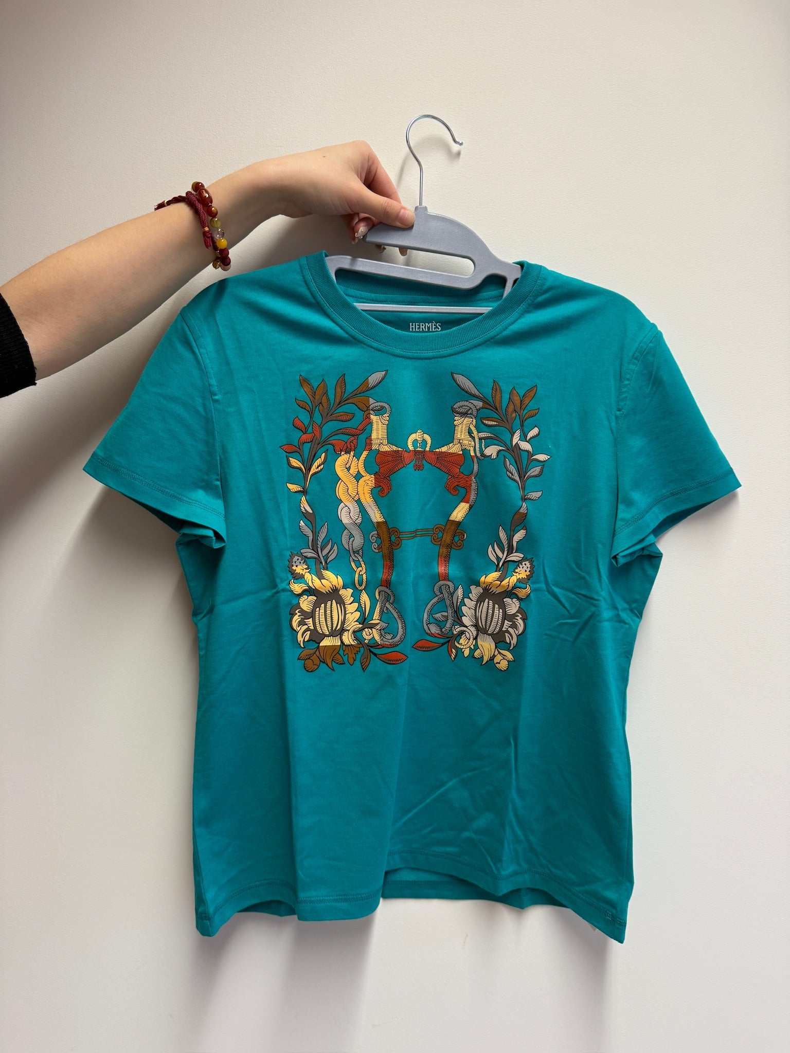Hermès Embroidered T-Shirt - Emerald Green