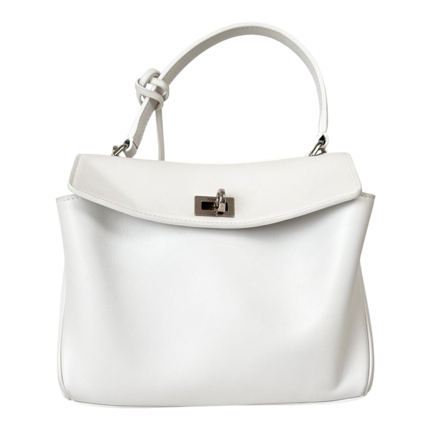 Balenciaga Mini White Rodeo in Smooth Calfskin Bag