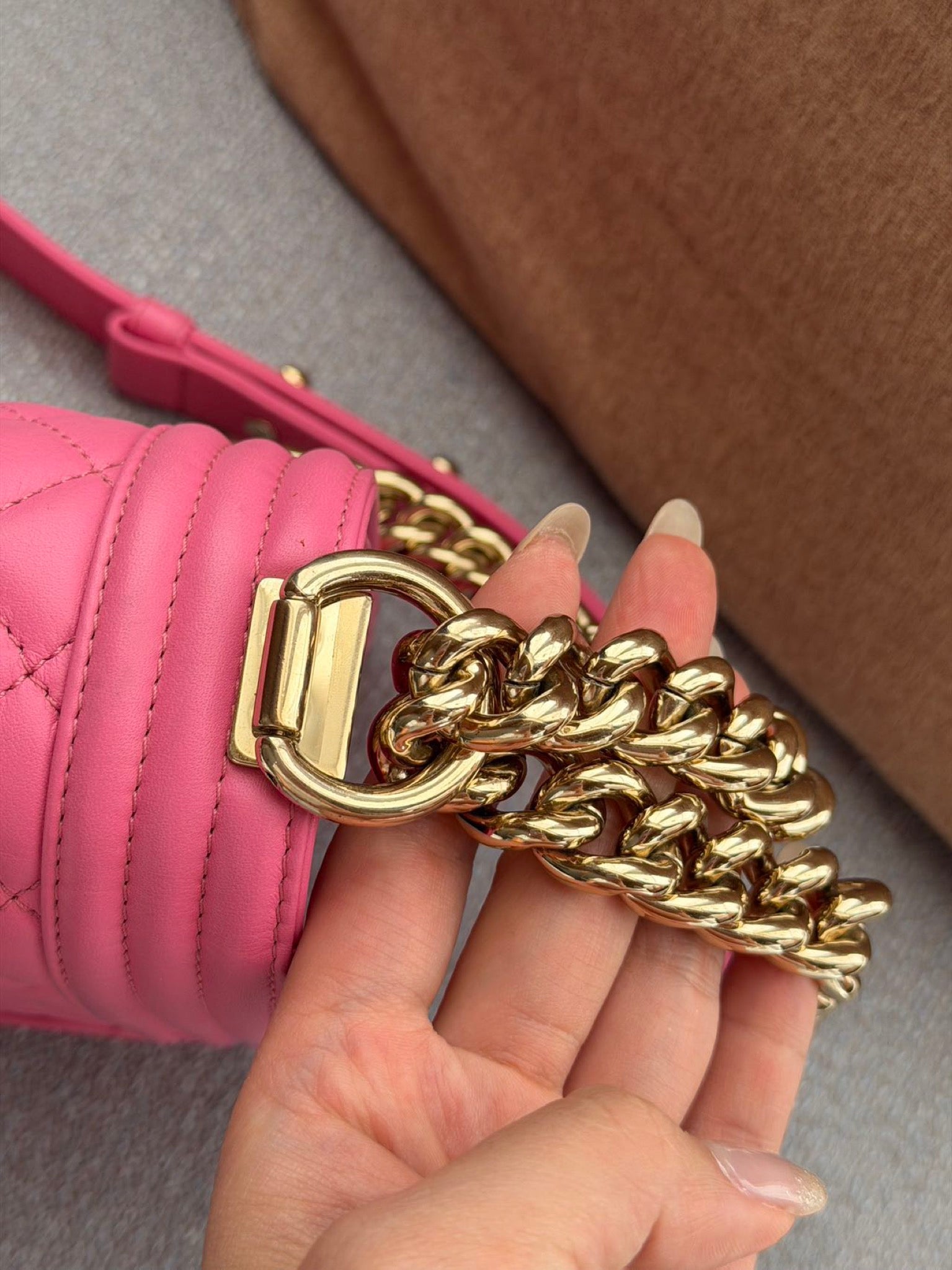 Chanel Boy Flap Bag Pink image 4