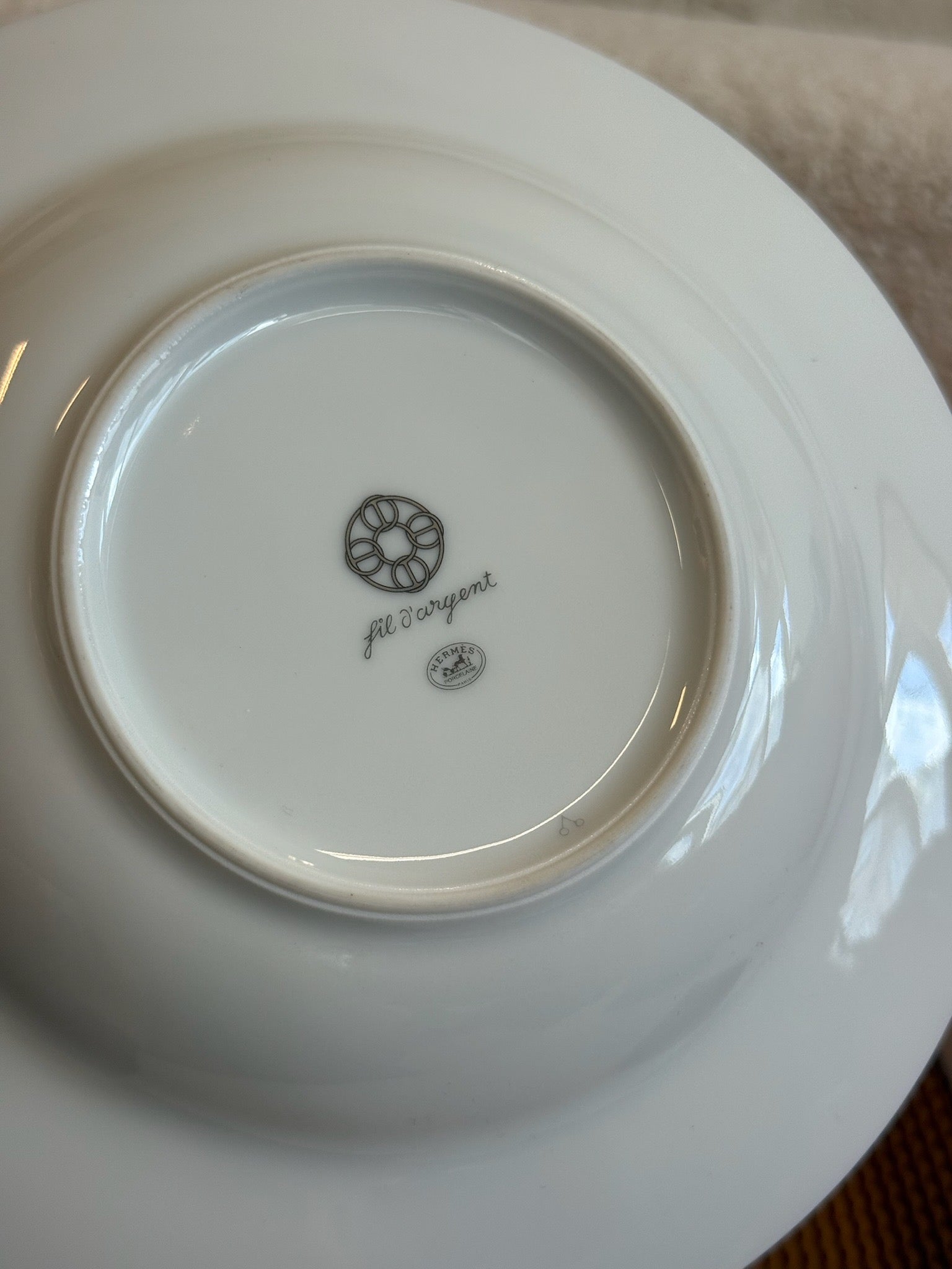 Hermès H Déco Dessert Plate Grey image 4