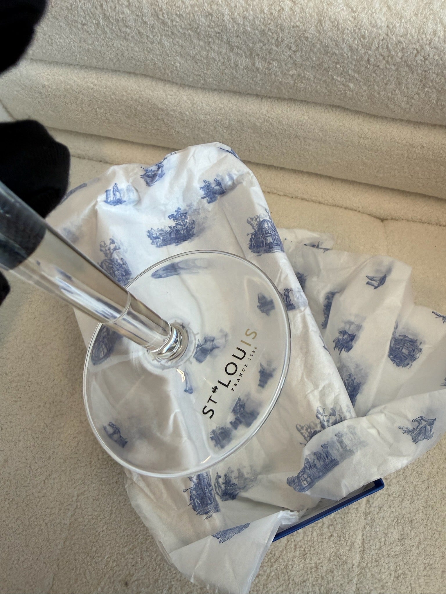 ST LOUIS Blue Champagne Flute image 4