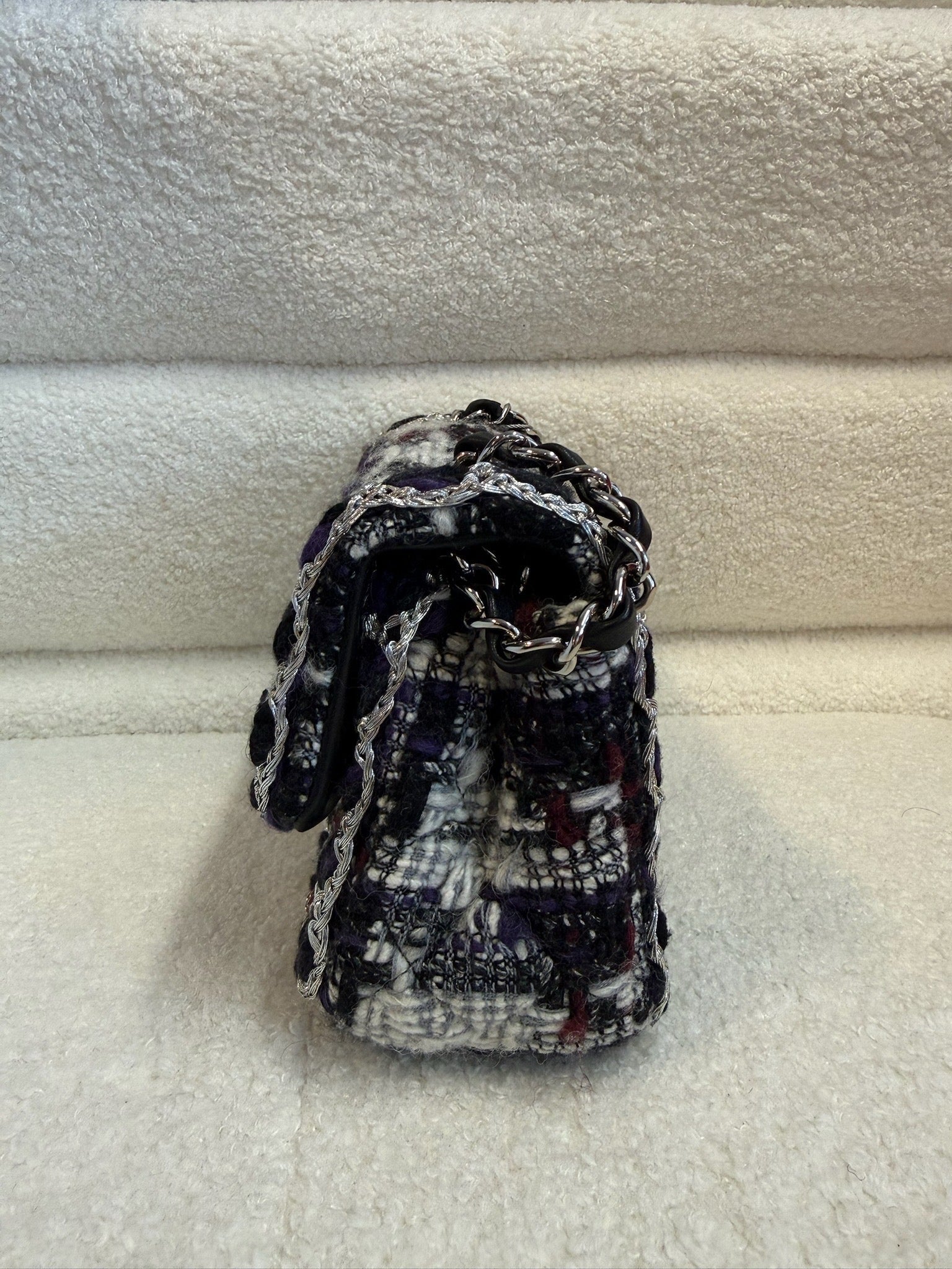 Chanel Mini Classic Flap Bag - Tweed Multicolour image 4