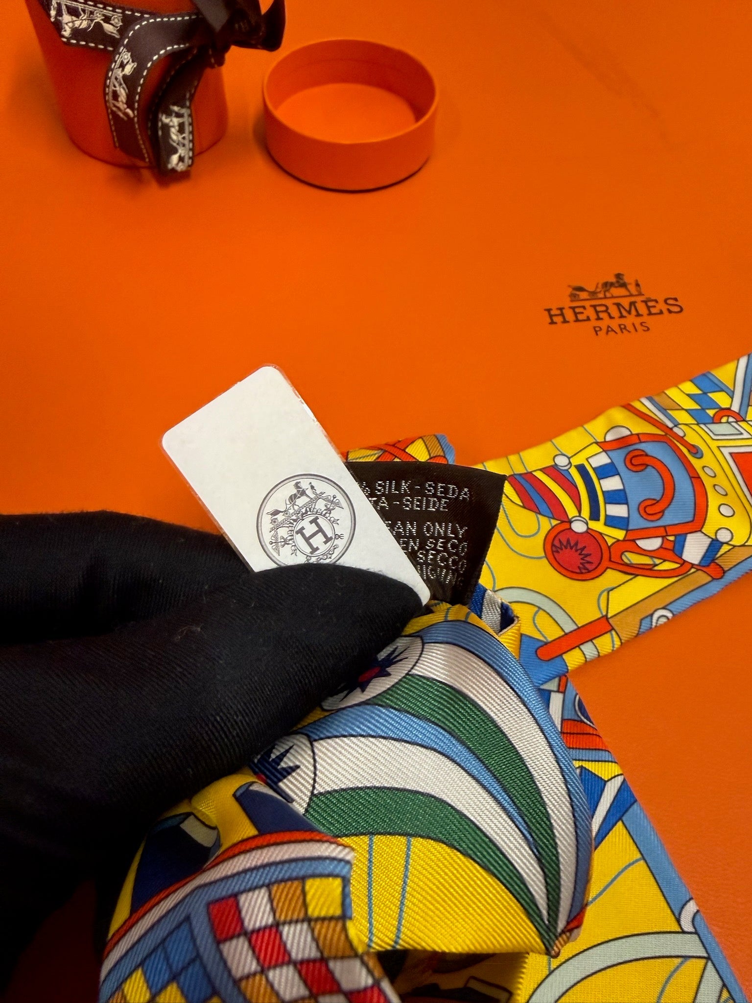 Hermès Twilly - Yellow Harf Odyssey Print image 4