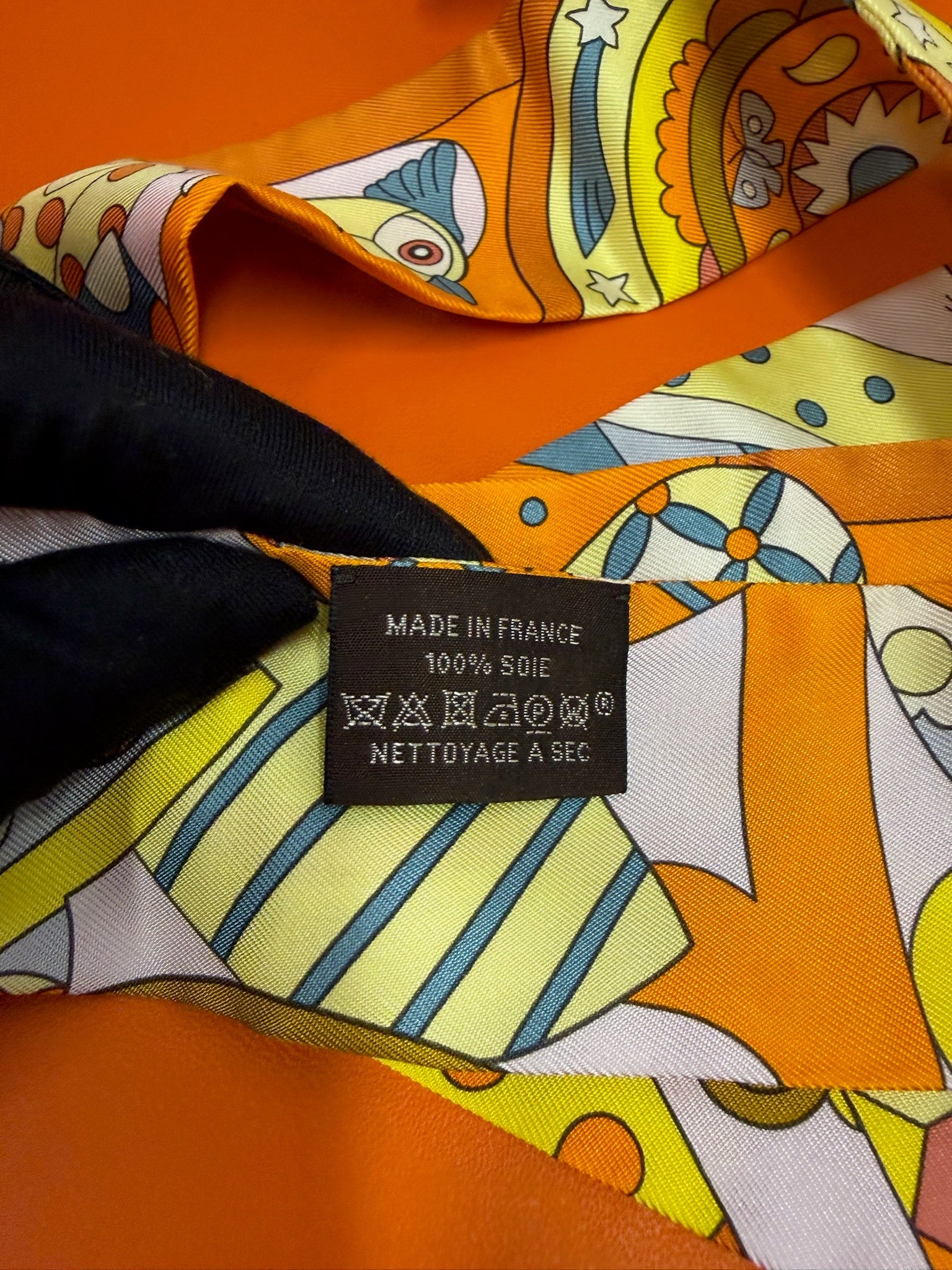 Hermès Twilly - Orange Owl Print image 4