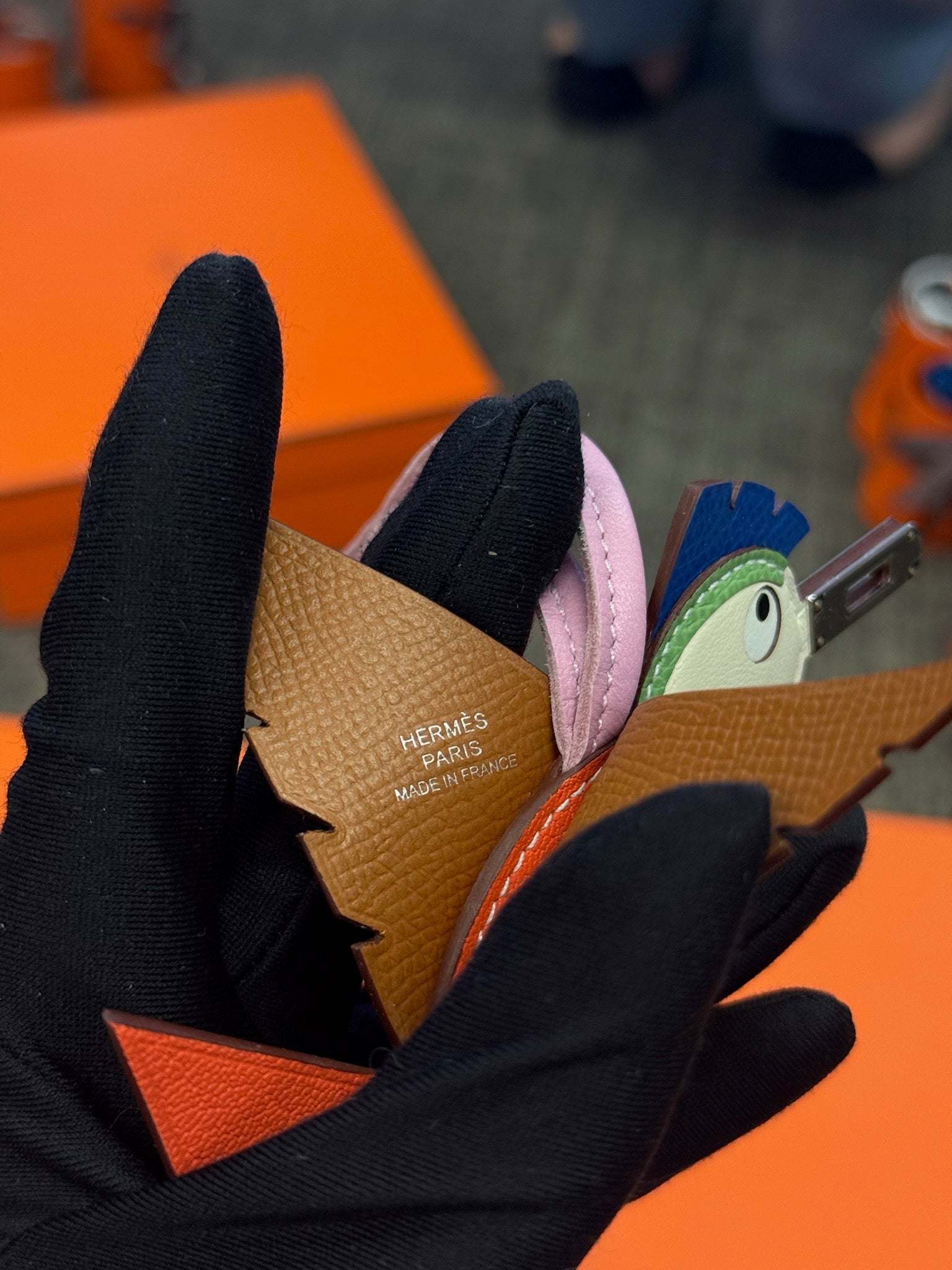 Hermès Bird Leather Bag Charm - Multicolour image 4