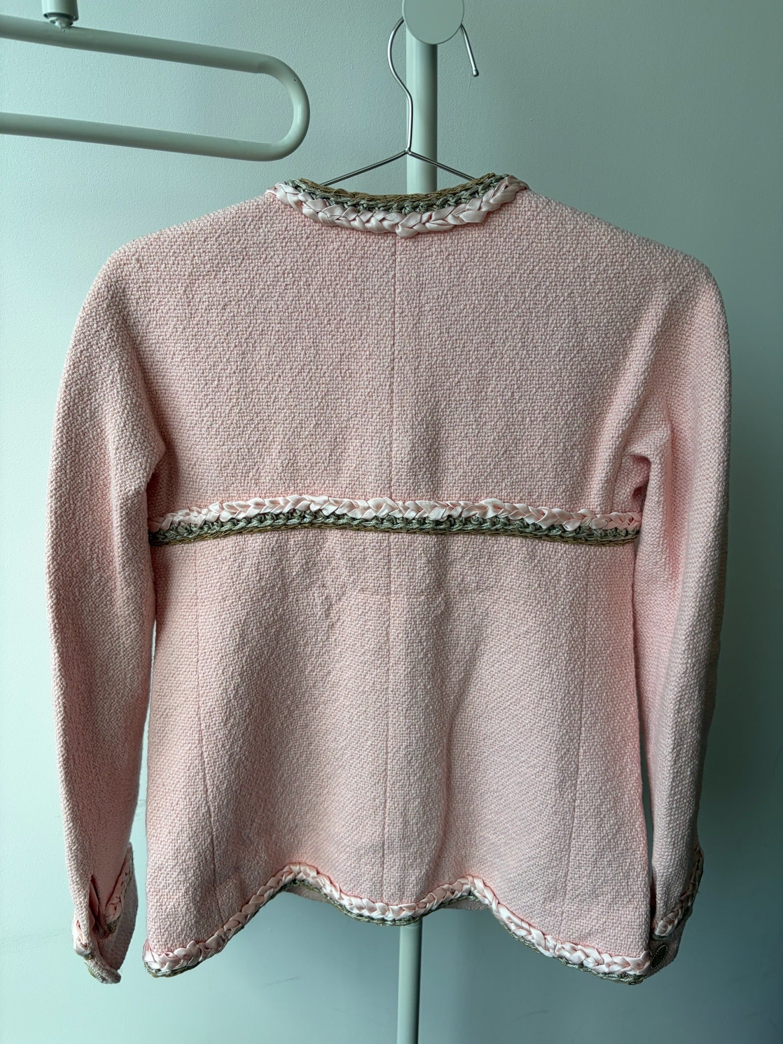 Chanel Pink Pearl Trim Jacket image 4