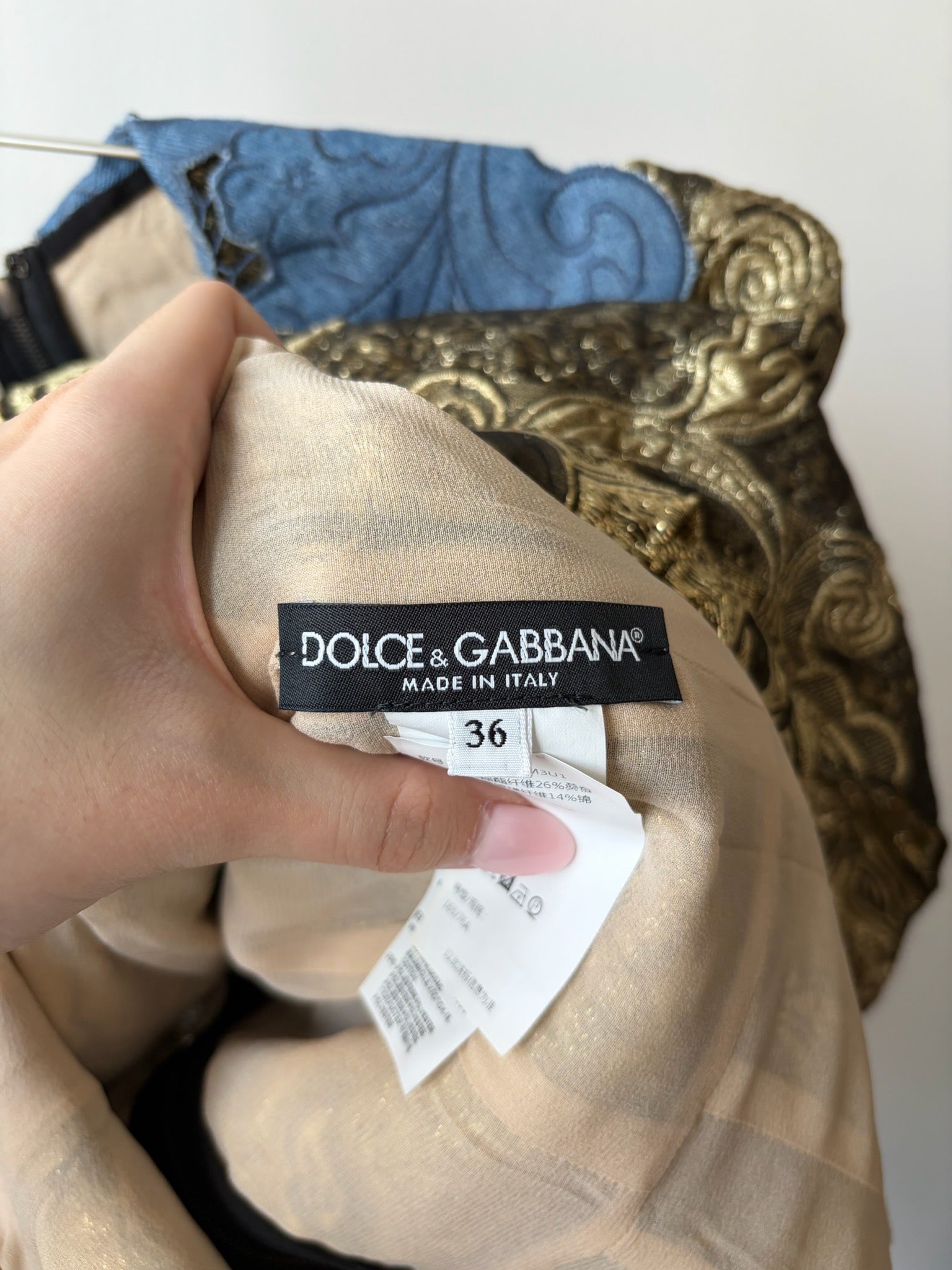 Dolce & Gabbana Long Sleeve Zip Back Dress image 4