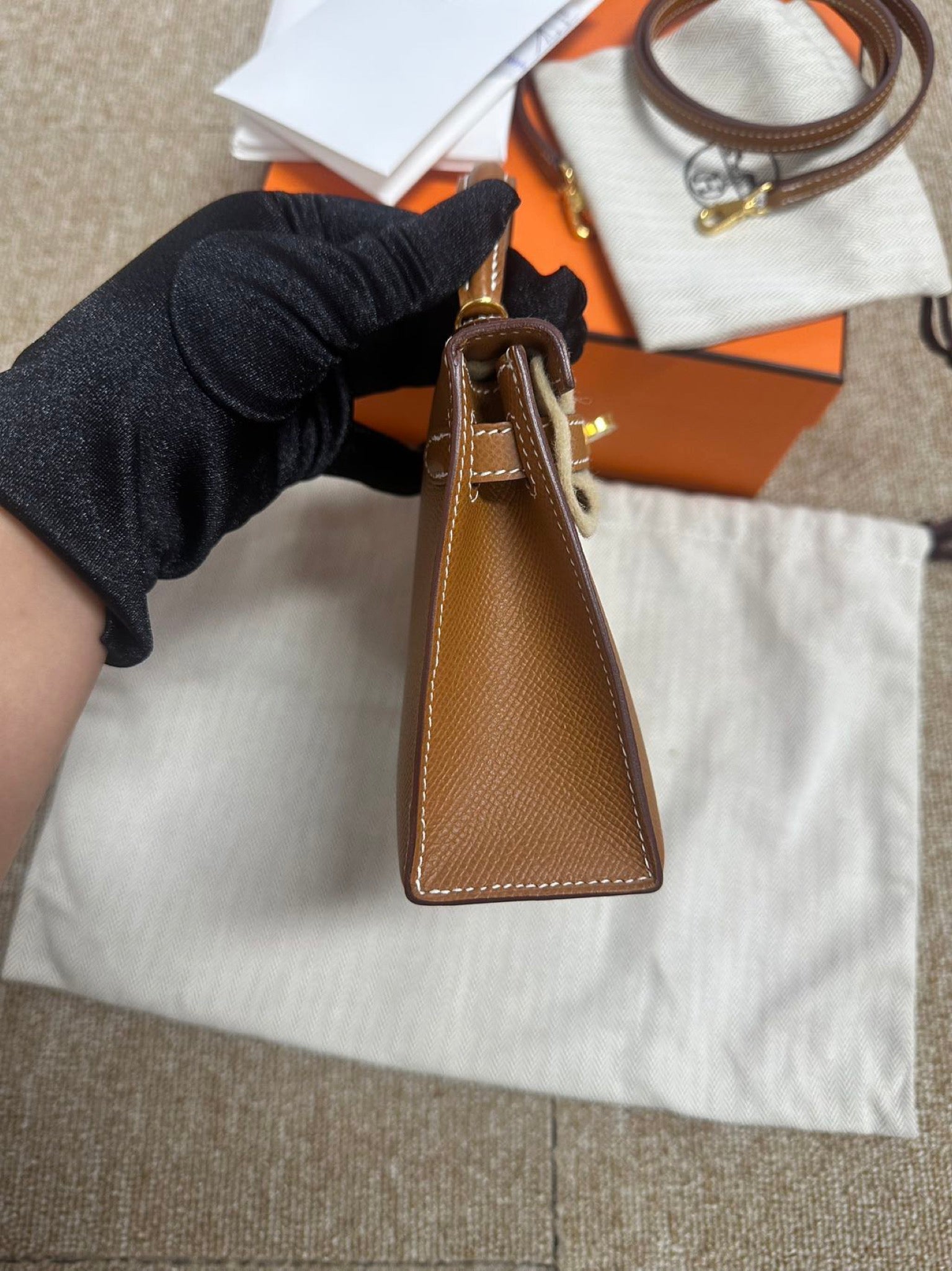 Hermès Mini Kelly Gold GHW Stamp C image 4