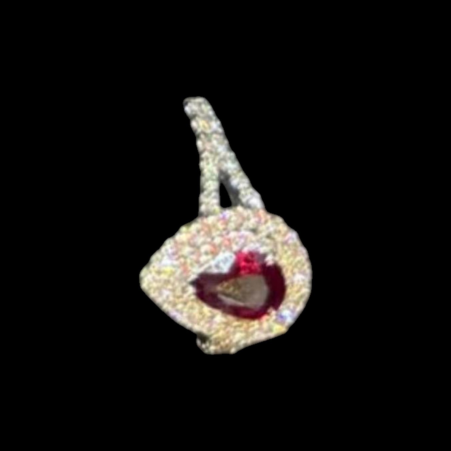 "Pigeon Blood" 1.03ct Ruby & 0.76ct Diamond Ring set in Platinum