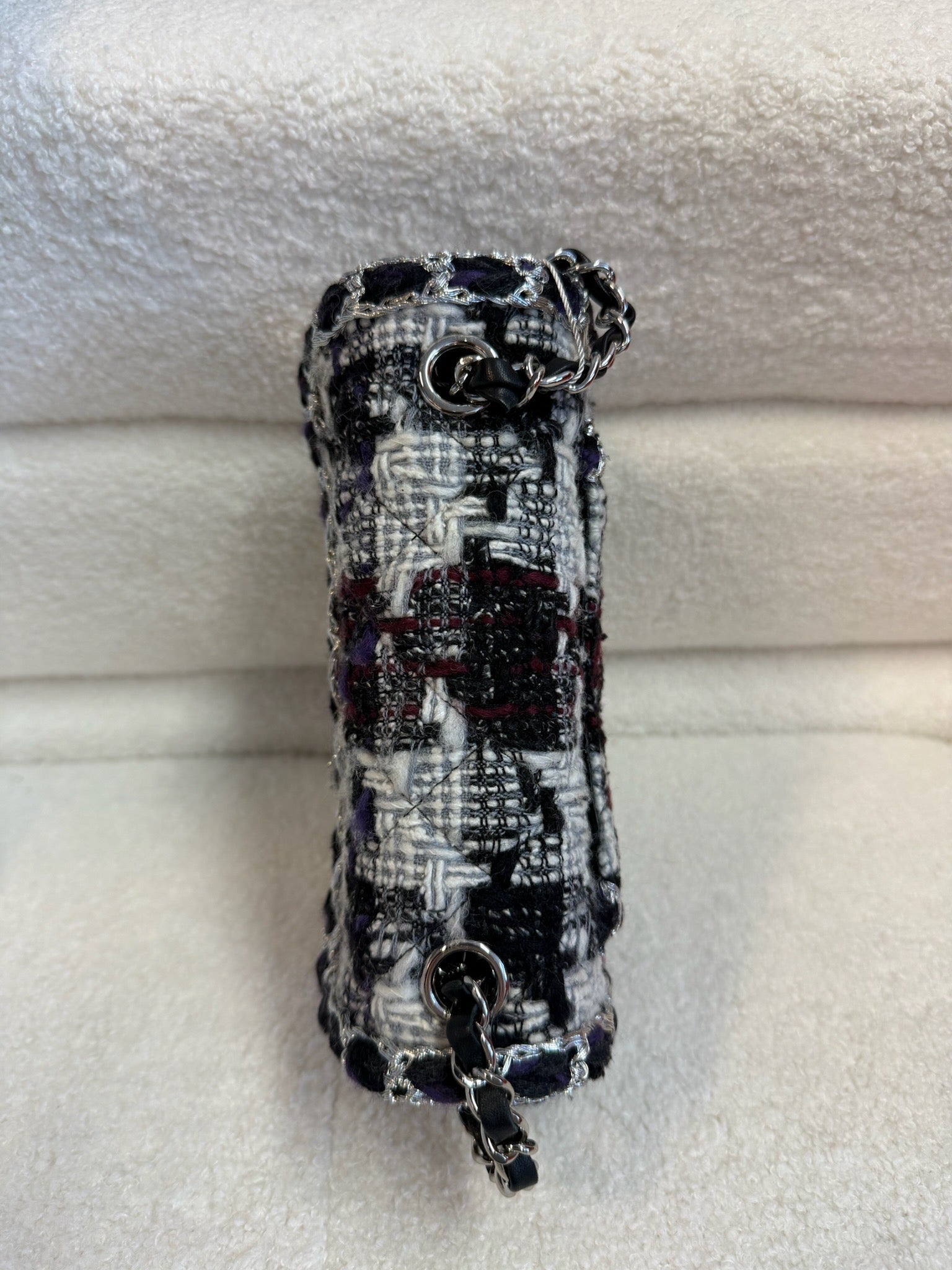 Chanel Mini Classic Flap Bag - Tweed Multicolour image 5