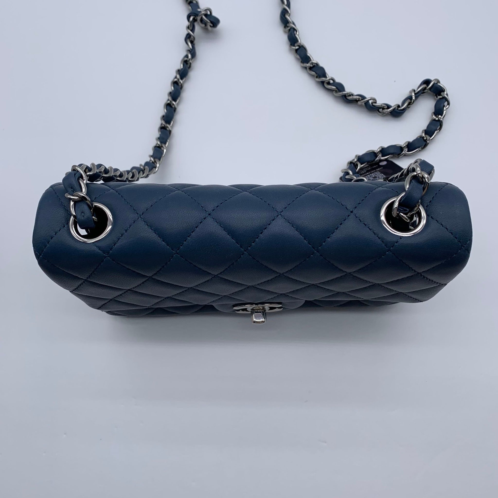Chanel Classic Flap Large Mini Haze Blue Silver Hardware Bag image 5
