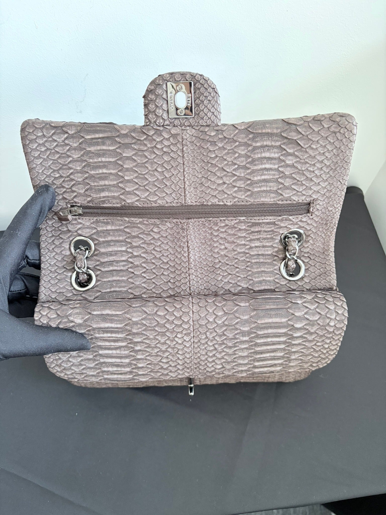 Chanel Python Classic Double Flap Bag image 5