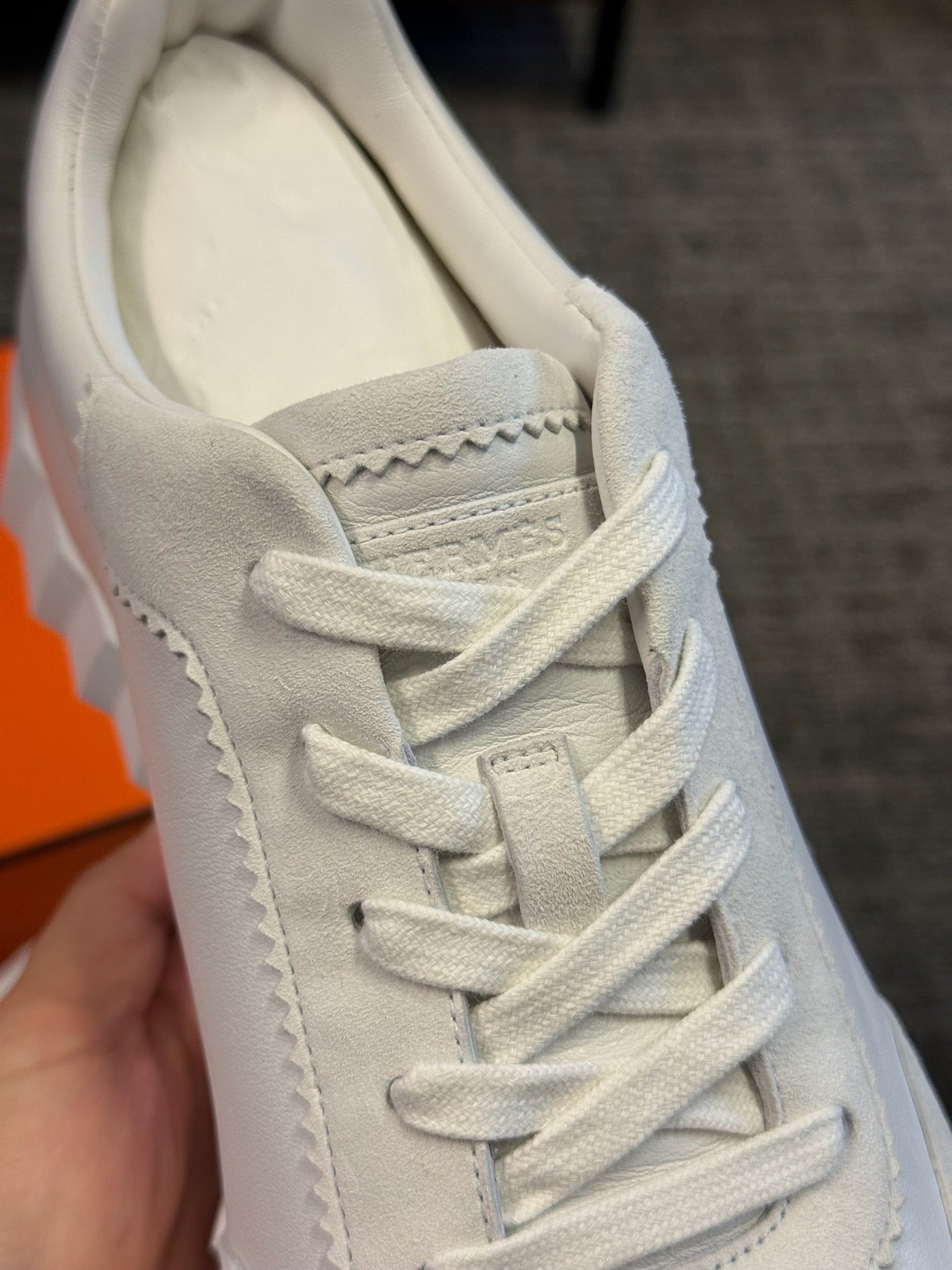 Size 42 - Hermès Bouncing Sneakers - White & Black image 5
