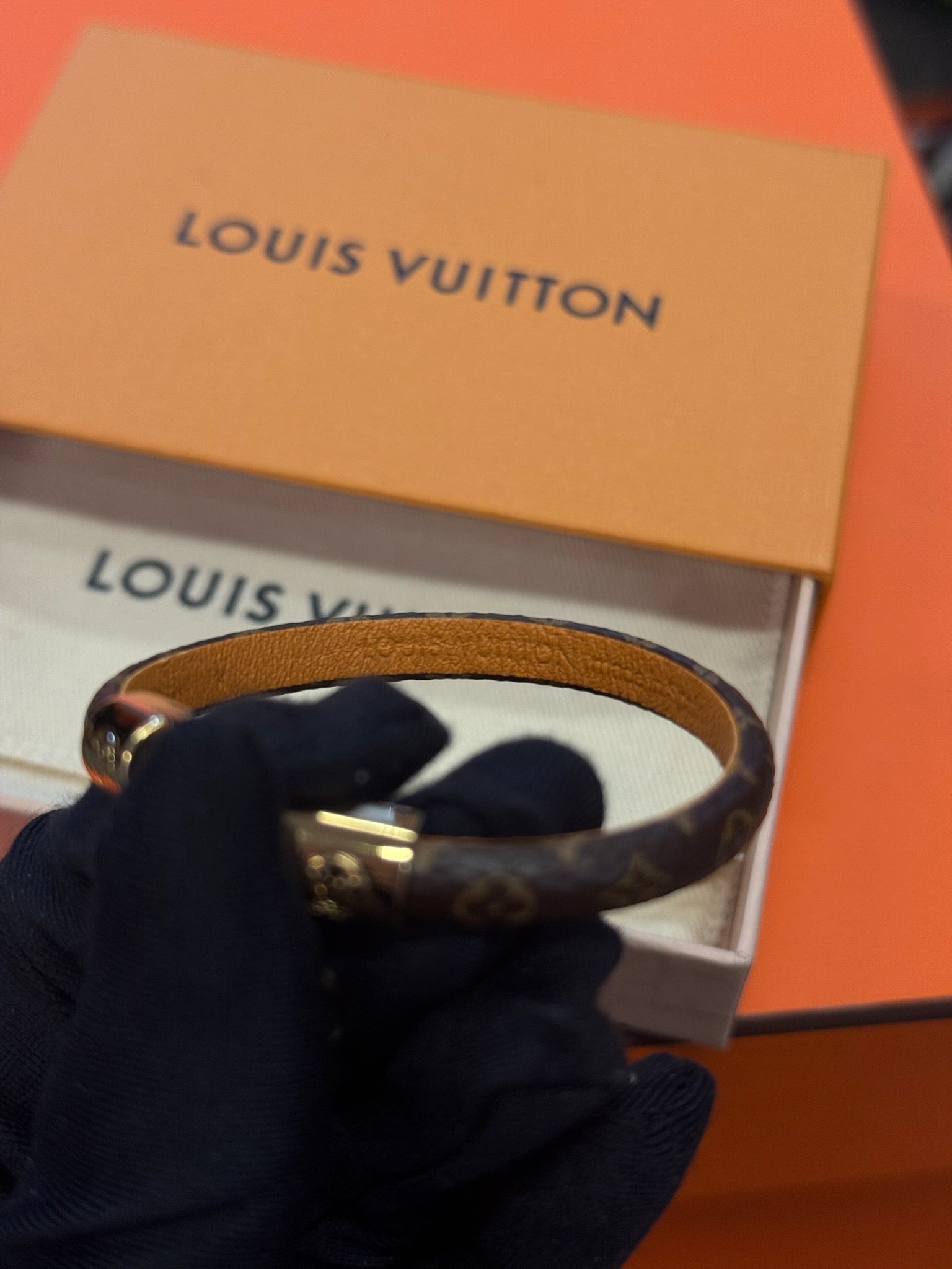 Louis Vuitton Braided Leather Bracelet - Black image 5
