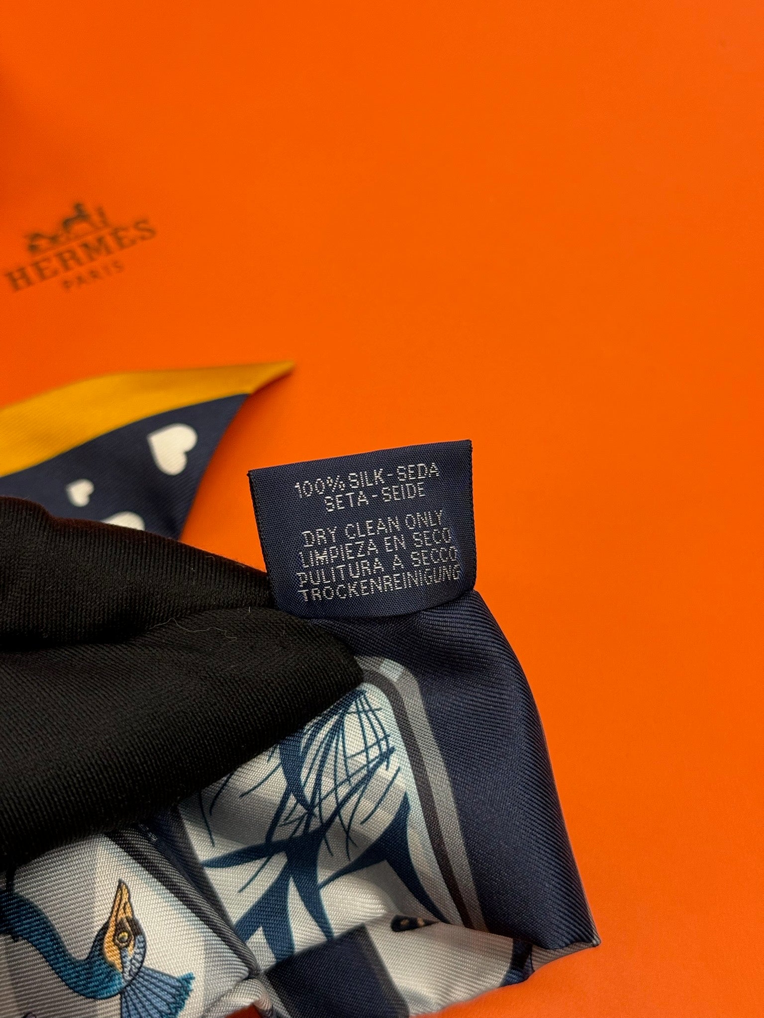 Hermès Twilly - Navy & Yellow Animal Print image 5