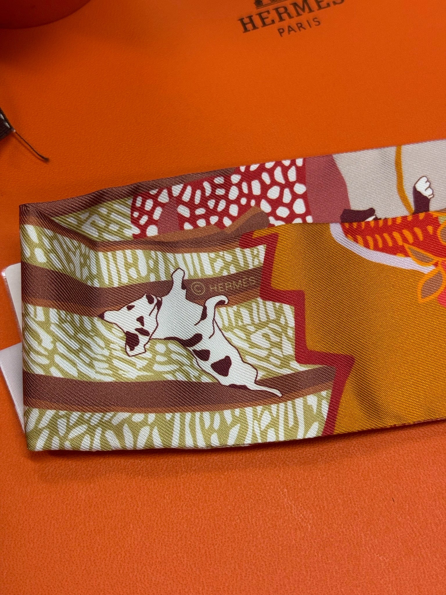 Hermès Twilly - Pink Multicolour Animal Print image 5