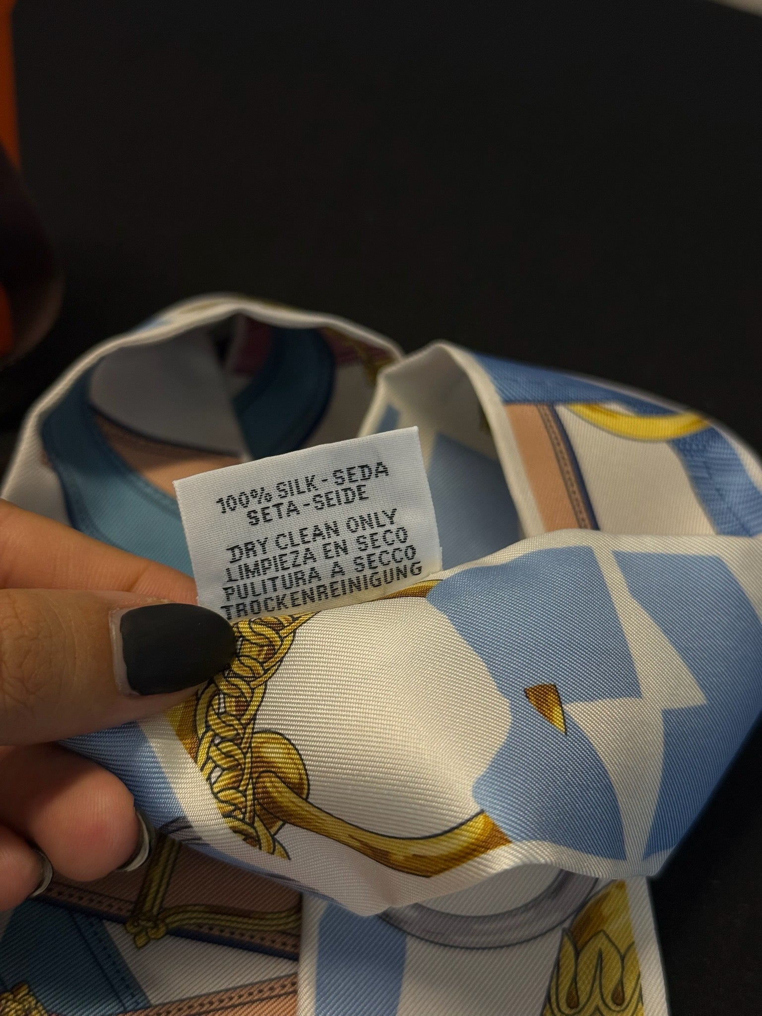 Hermès Twilly - Pastel Blue & Pink Equestrian Print image 5