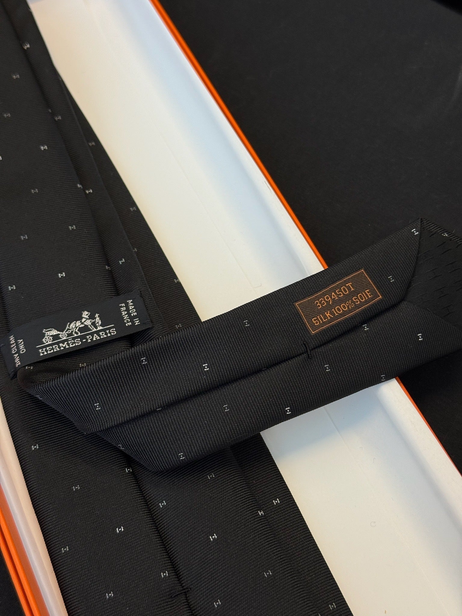 Hermès Silk Tie - Black image 5