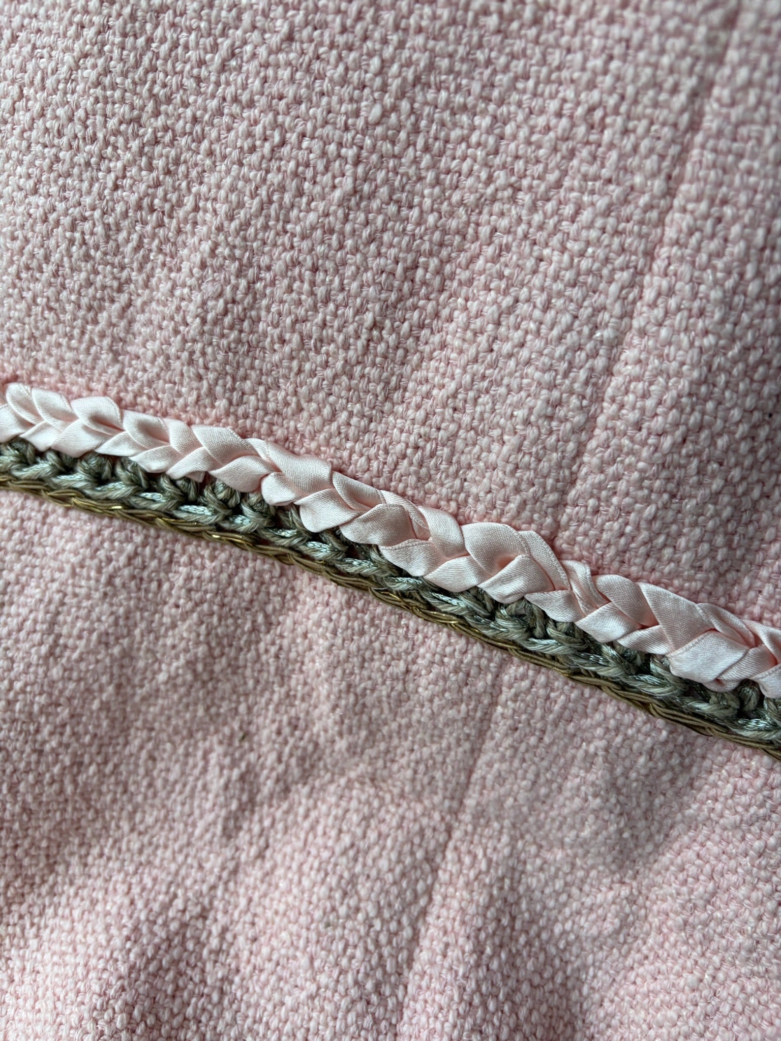 Chanel Pink Pearl Trim Jacket image 5