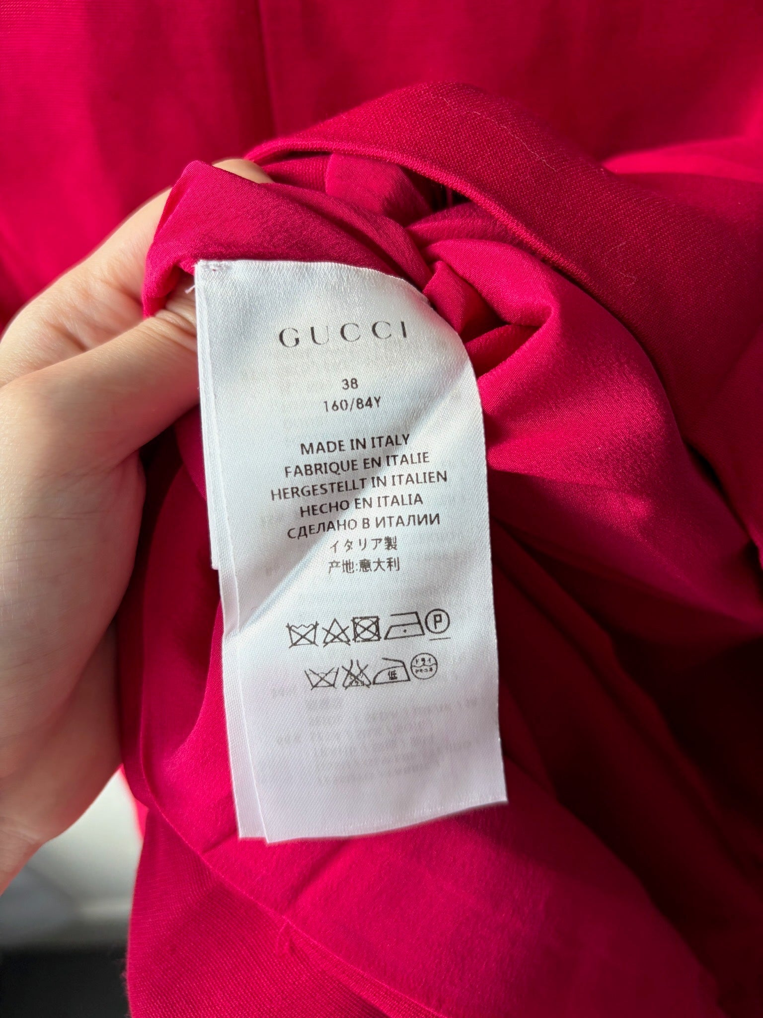 Gucci Red Bow Neck Dress image 5