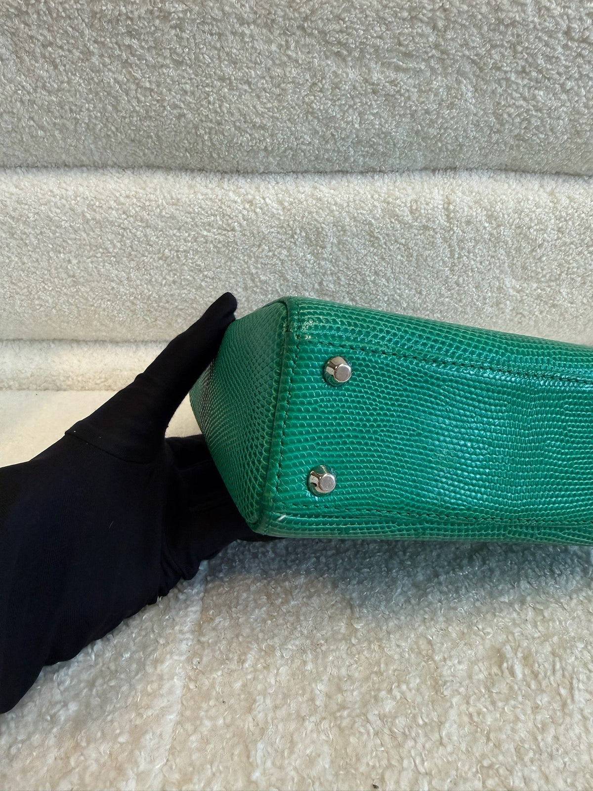 Dior Lady Dior Lizard - Green With Diamond image 5