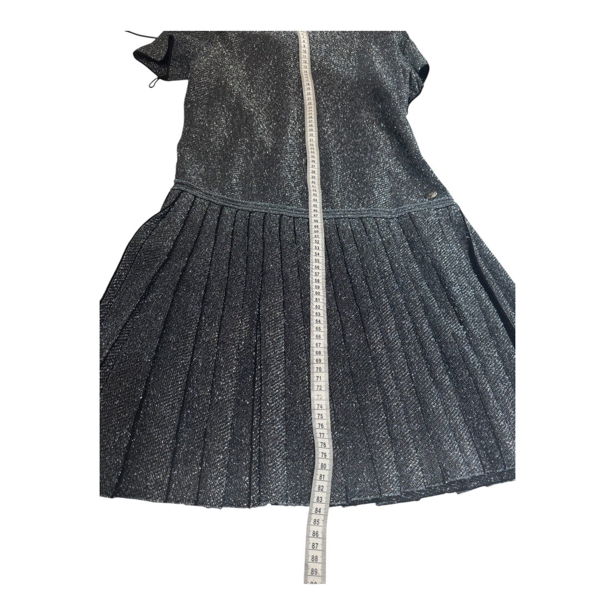 Chanel Metallic Fibre Knit Dress - size 40