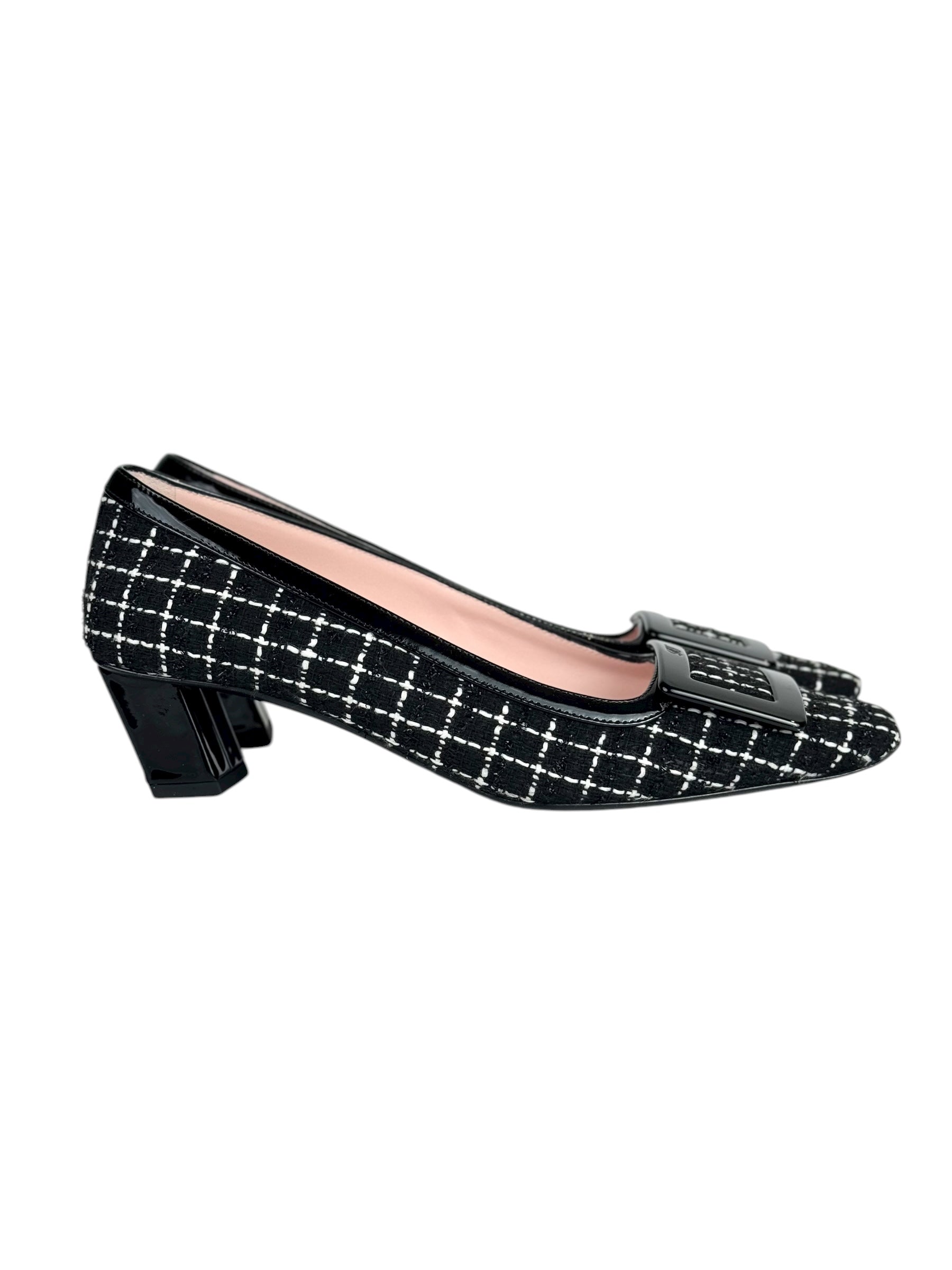 Roger Vivier Black Tweed Shoes #38