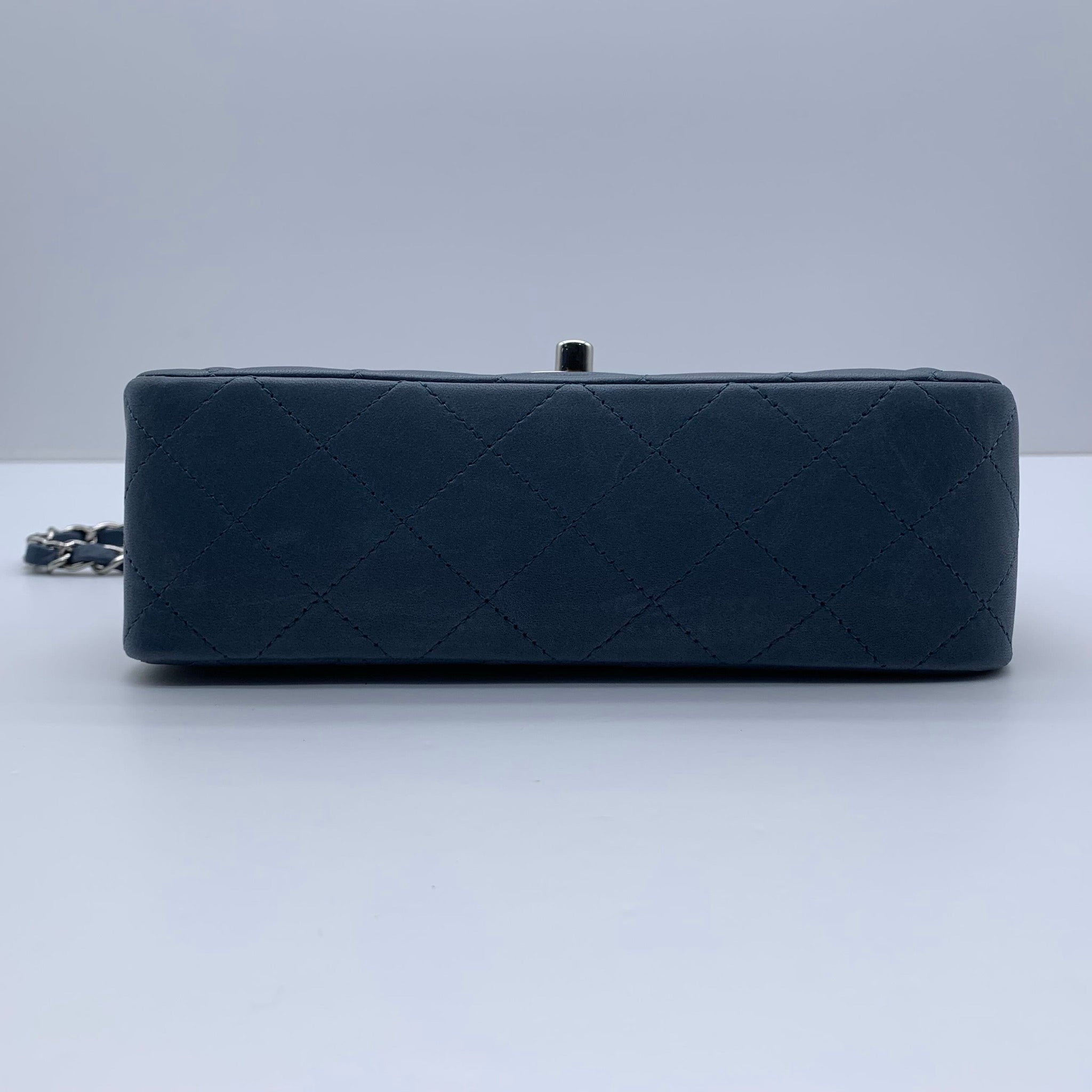 Chanel Classic Flap Large Mini Haze Blue Silver Hardware Bag image 6