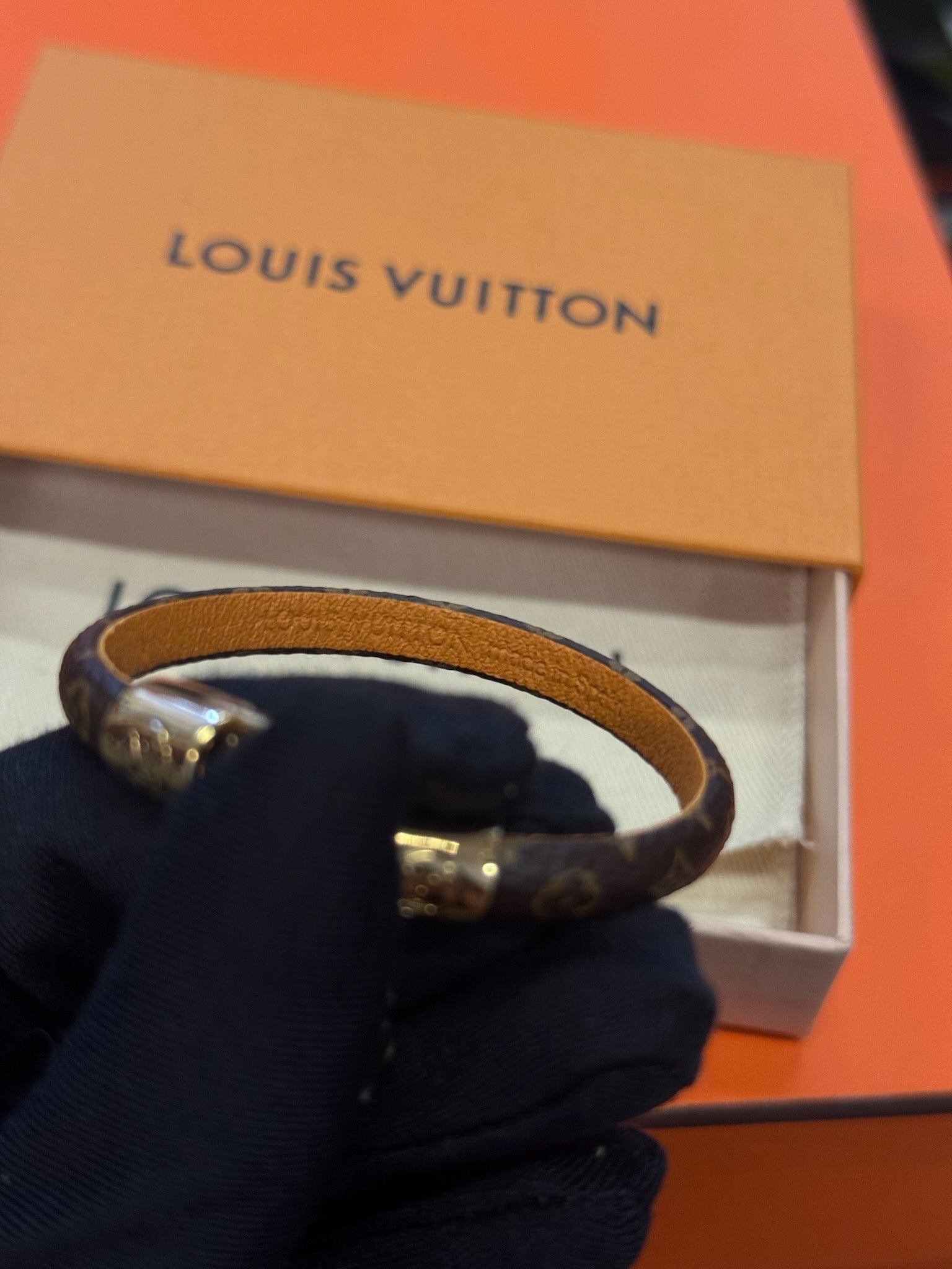 Louis Vuitton Braided Leather Bracelet - Black image 6