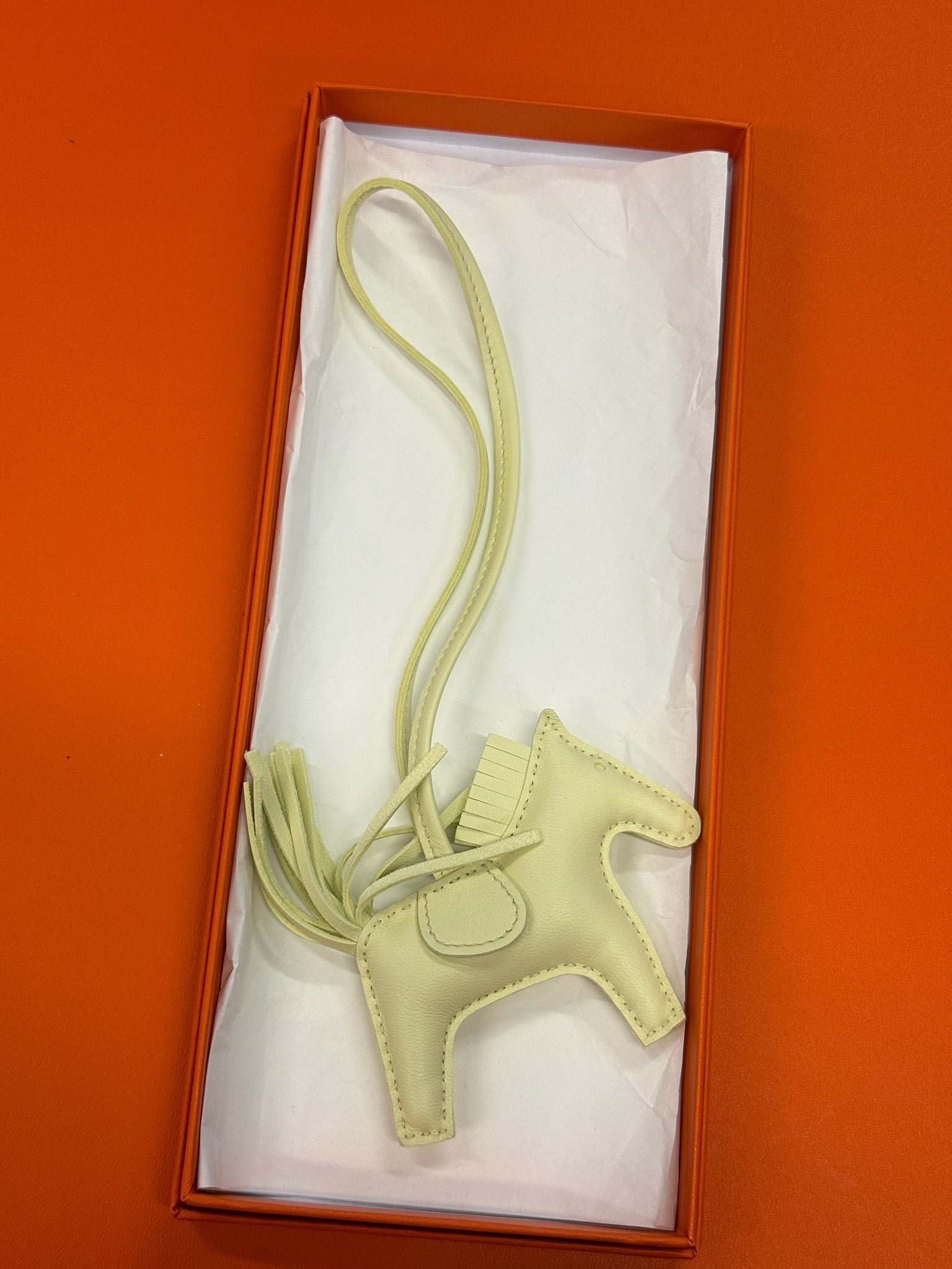 Hermès Rodeo Horse Bag Charm - Pale Yellow image 6