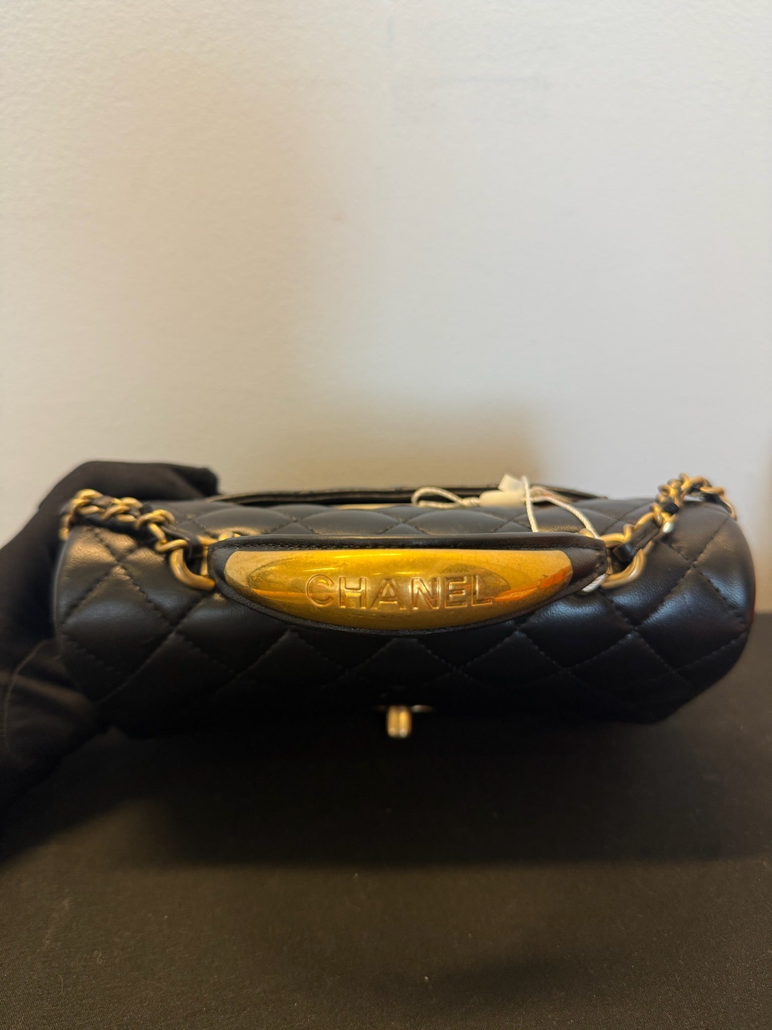 Chanel Mini Top Handle Flap Bag - Black image 6