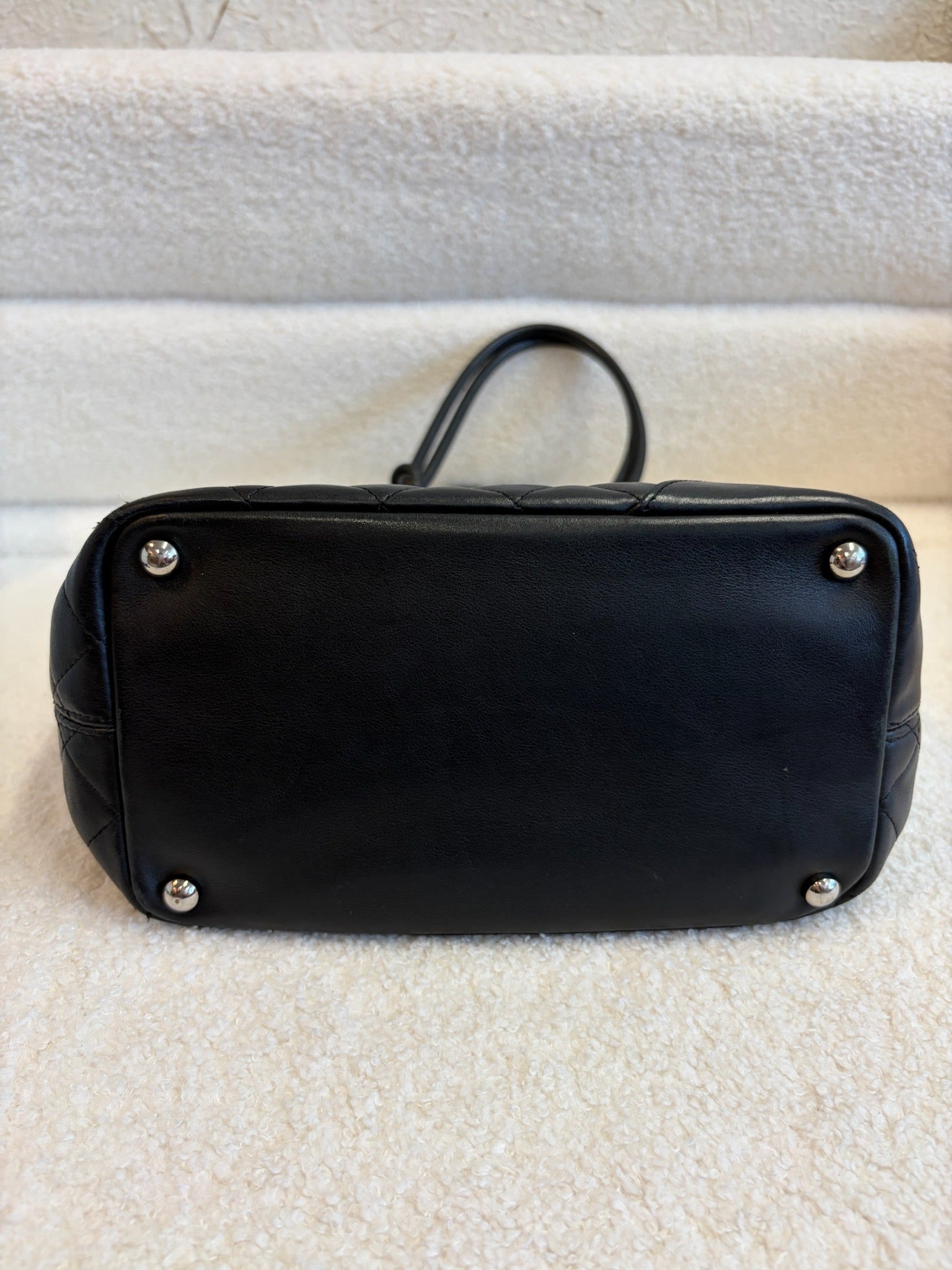 Chanel Cambon Tote Black with Patent Leather Logo image 6