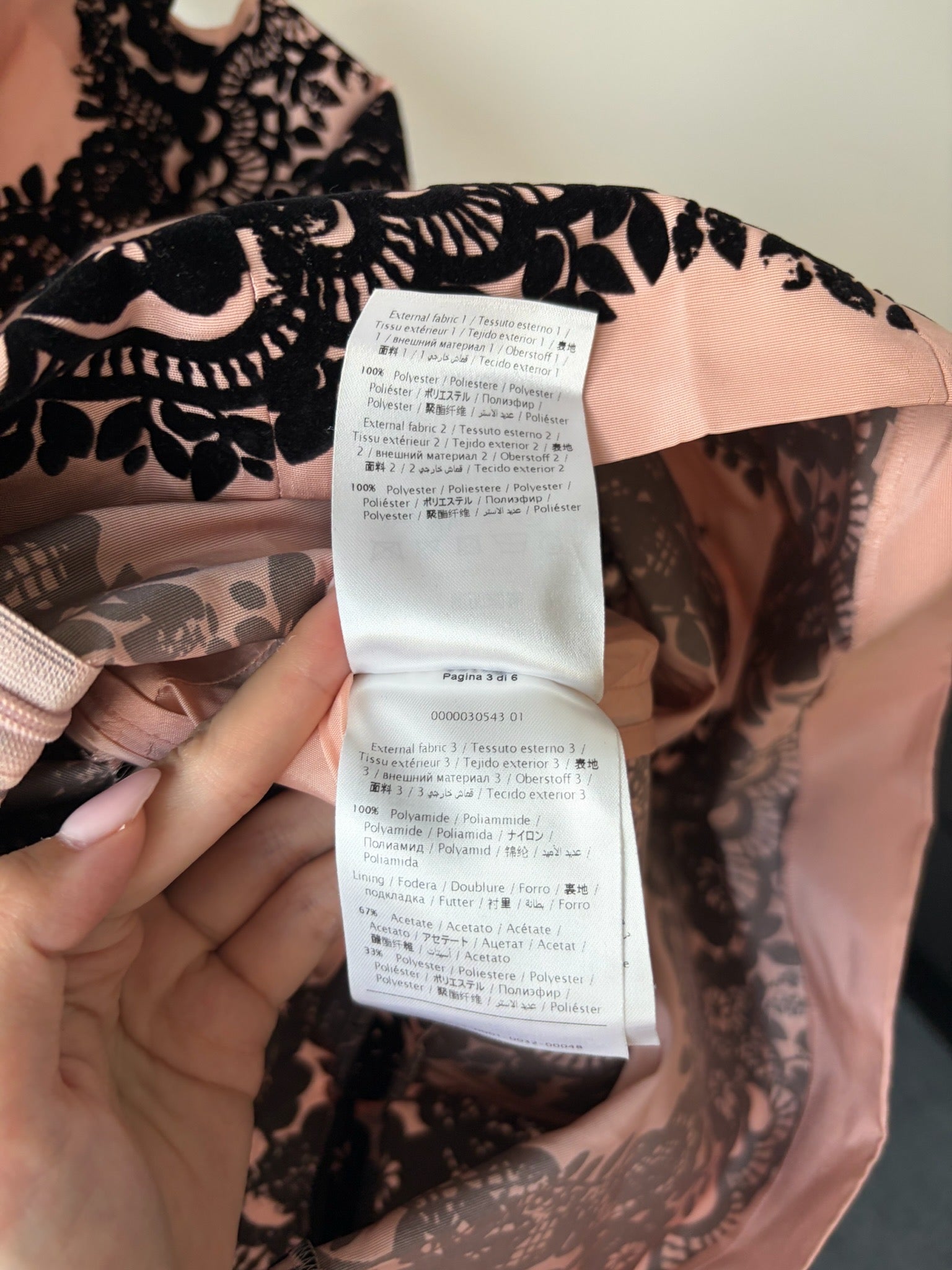 Red Valentino Pink and Black Lace Dress image 6
