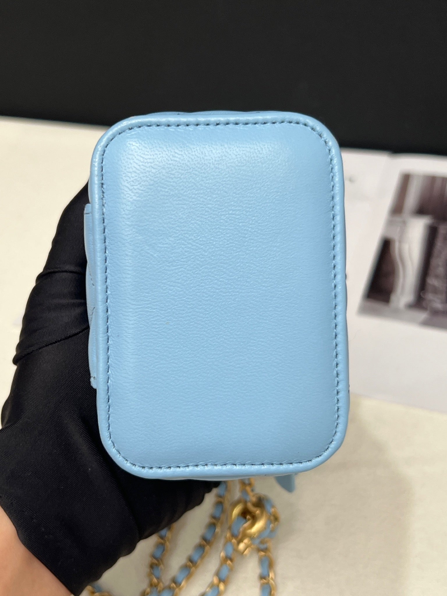 Chanel Blue Vanity Box Bag Light Blue image 6