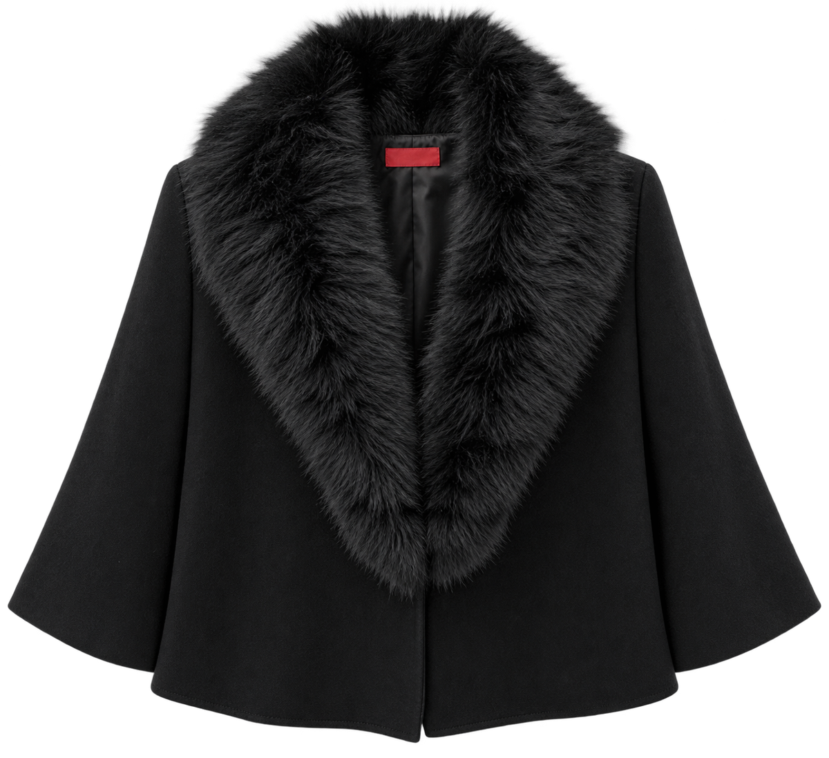 JACKET KNITWEAR BLACK SHIMMERS FAUX FUR MCL13251