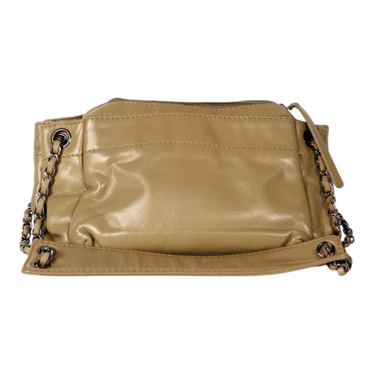 Chanel Brown Leather with Chanel Embossed Bag