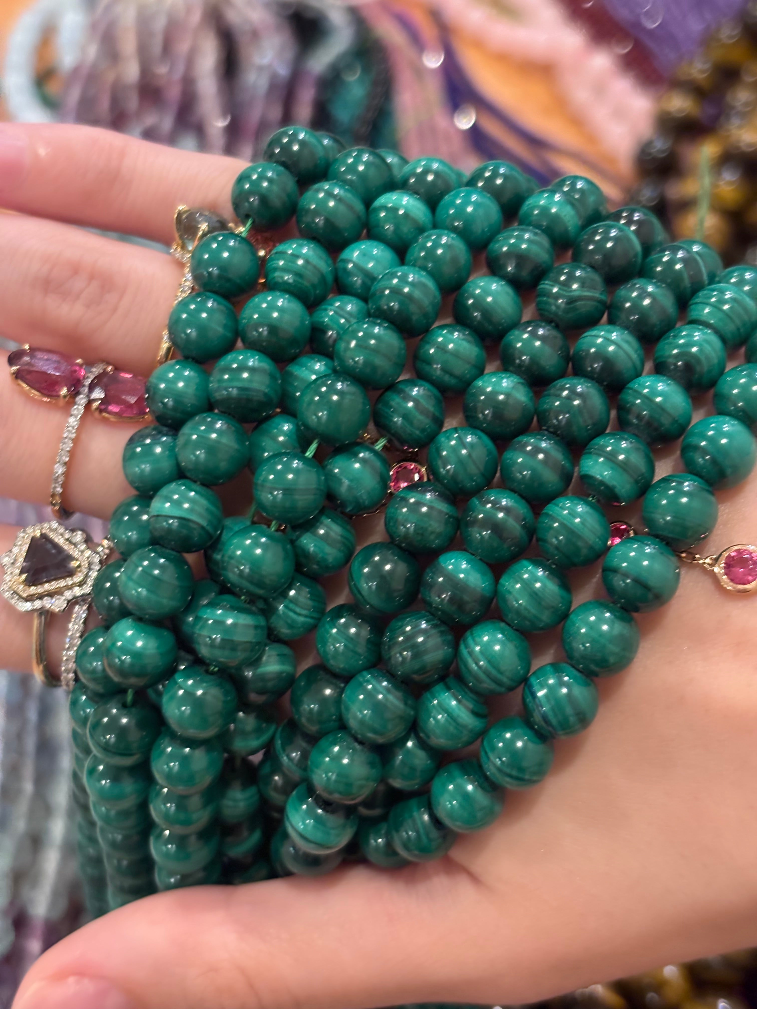 Malachite beads DXBCS4483